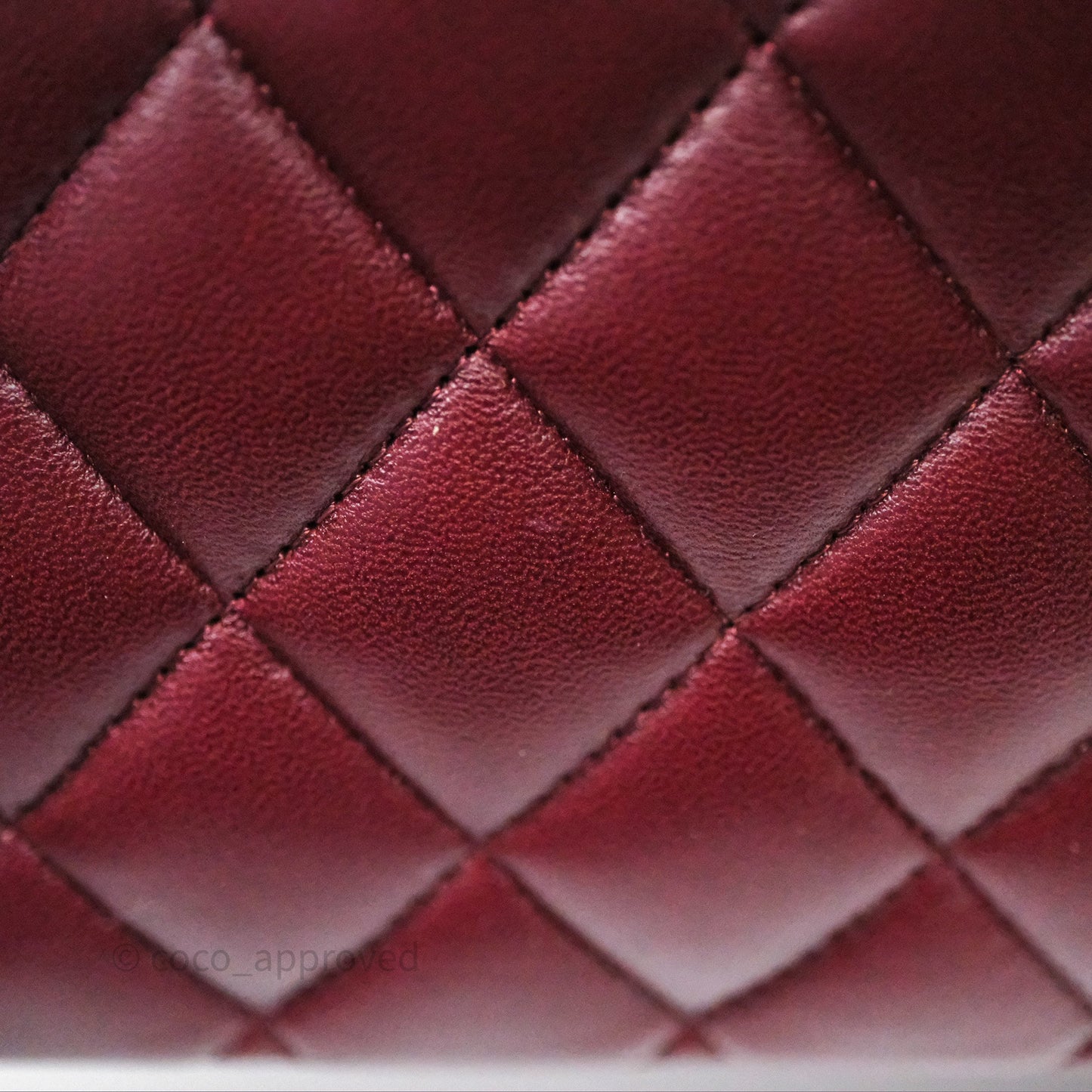 Chanel Classic M/L Medium Flap Quilted Burgundy Lambskin Gold Hardware