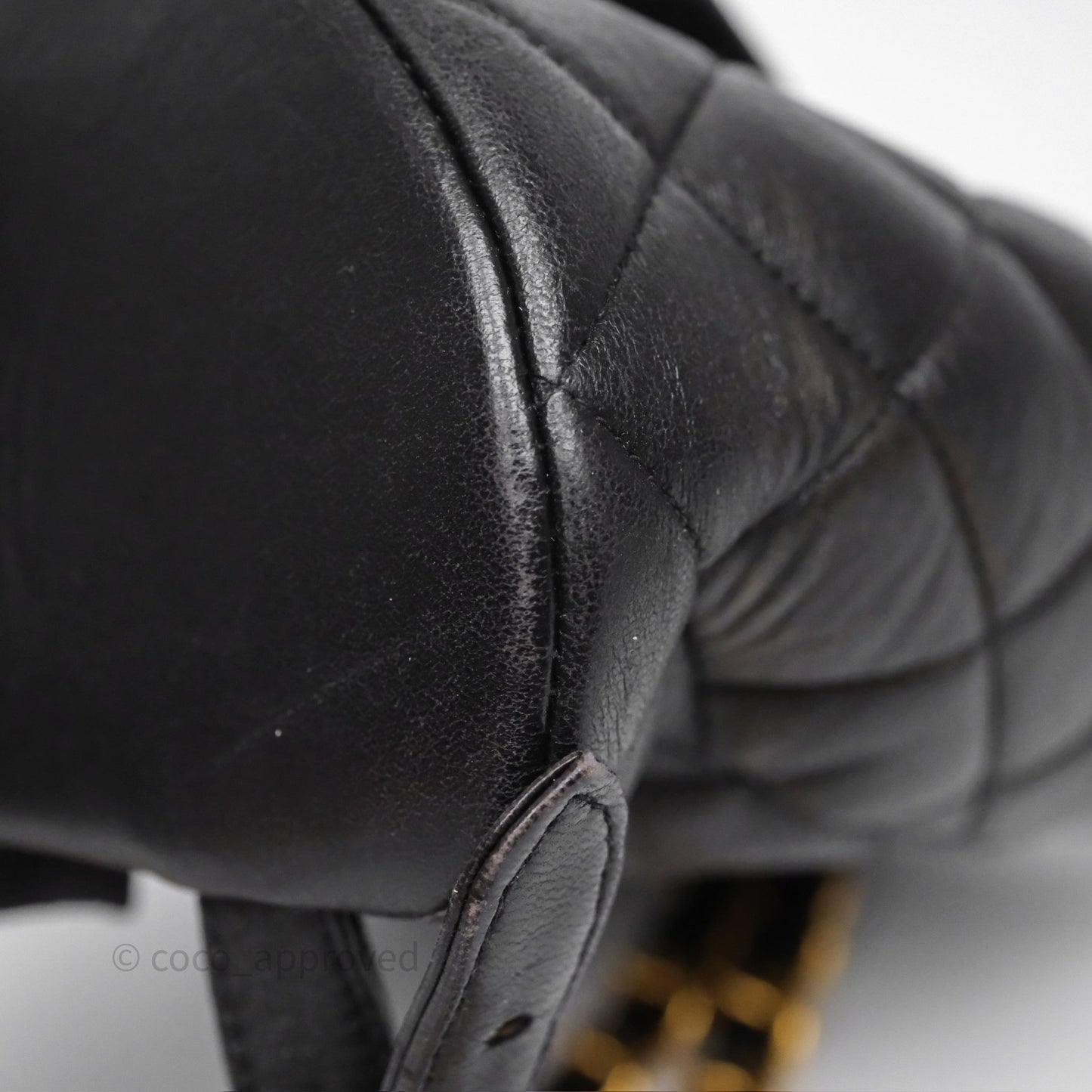 Chanel Vintage CC Duma Backpack Black Lambskin 24K Gold Hardware