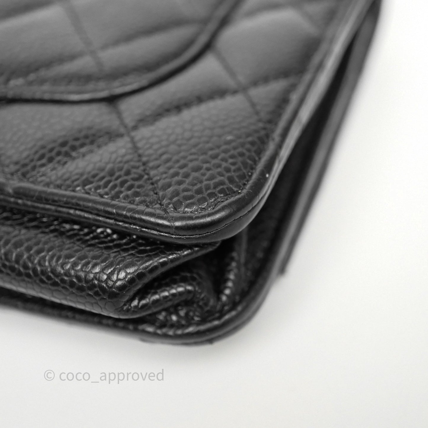 Chanel Quilted WOC Black Caviar Gold Hardware