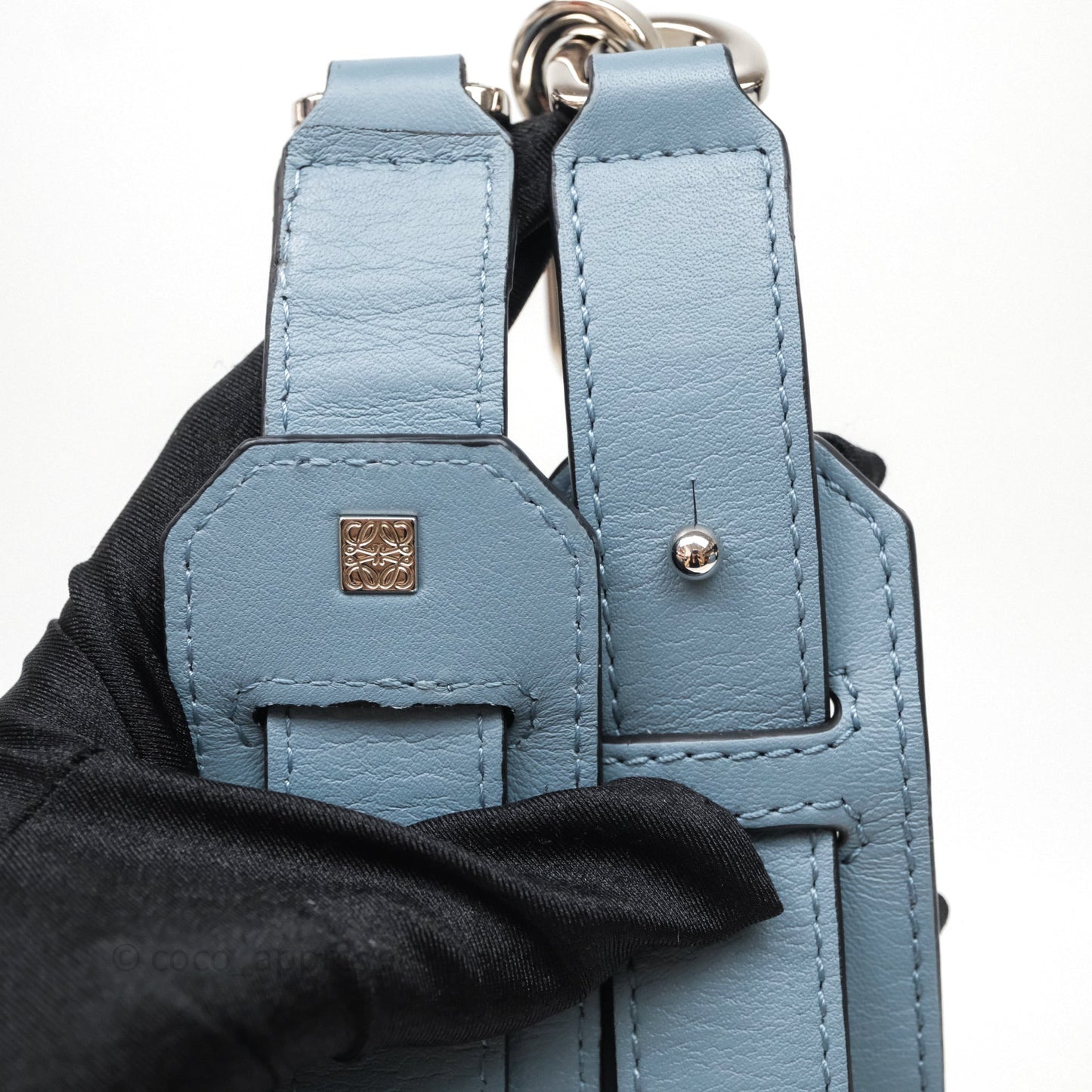Loewe Medium Puzzle Bag Stone Calfskin Silver Hardware