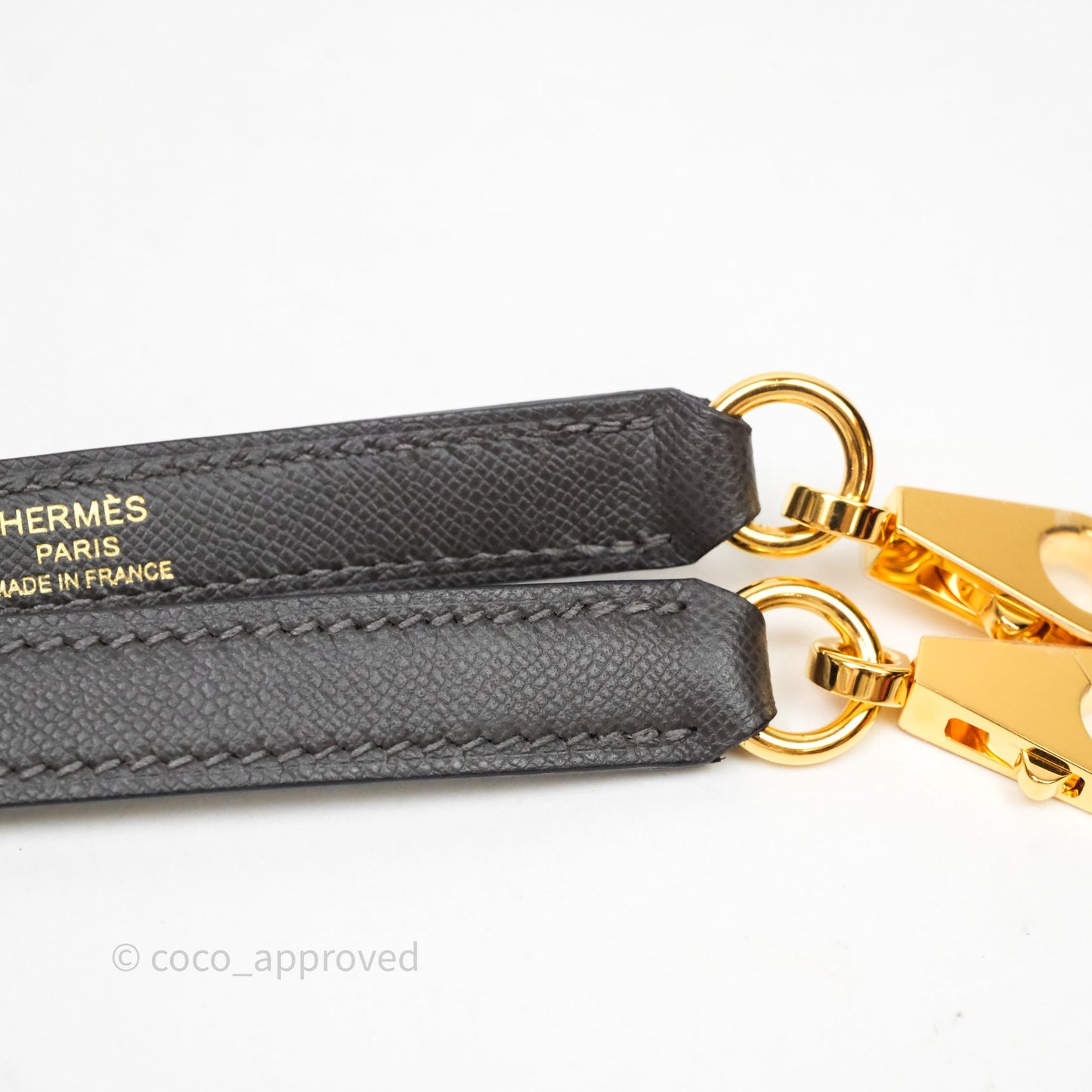Hermes Kelly 25 Graphite Madame Gold Hardware