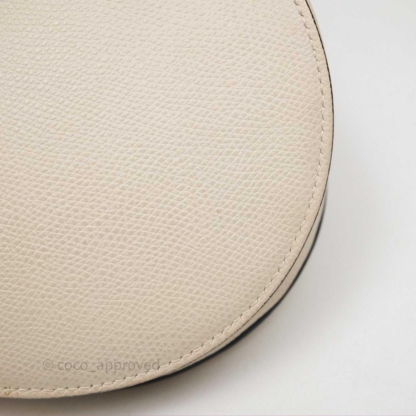 Christian Dior Saddle Bag White Grained Calfskin Gold Hardware