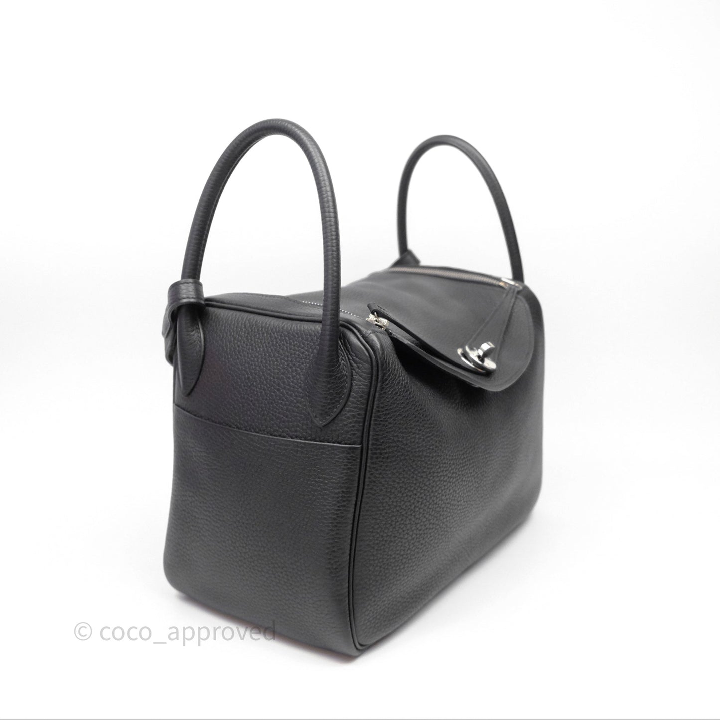 Hermès Lindy 30 Black Noir 89 Clemence Palladium Hardware
