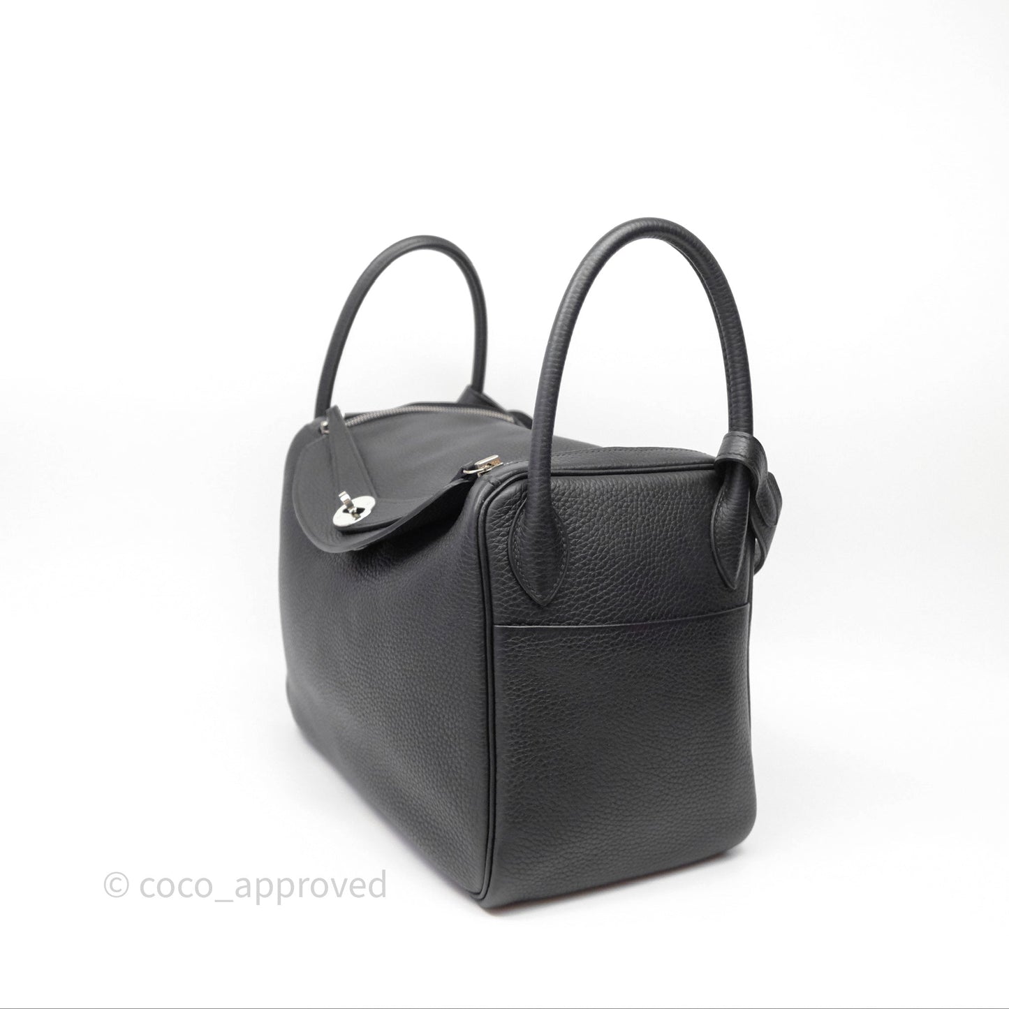 Hermès Lindy 30 Black Noir 89 Clemence Palladium Hardware