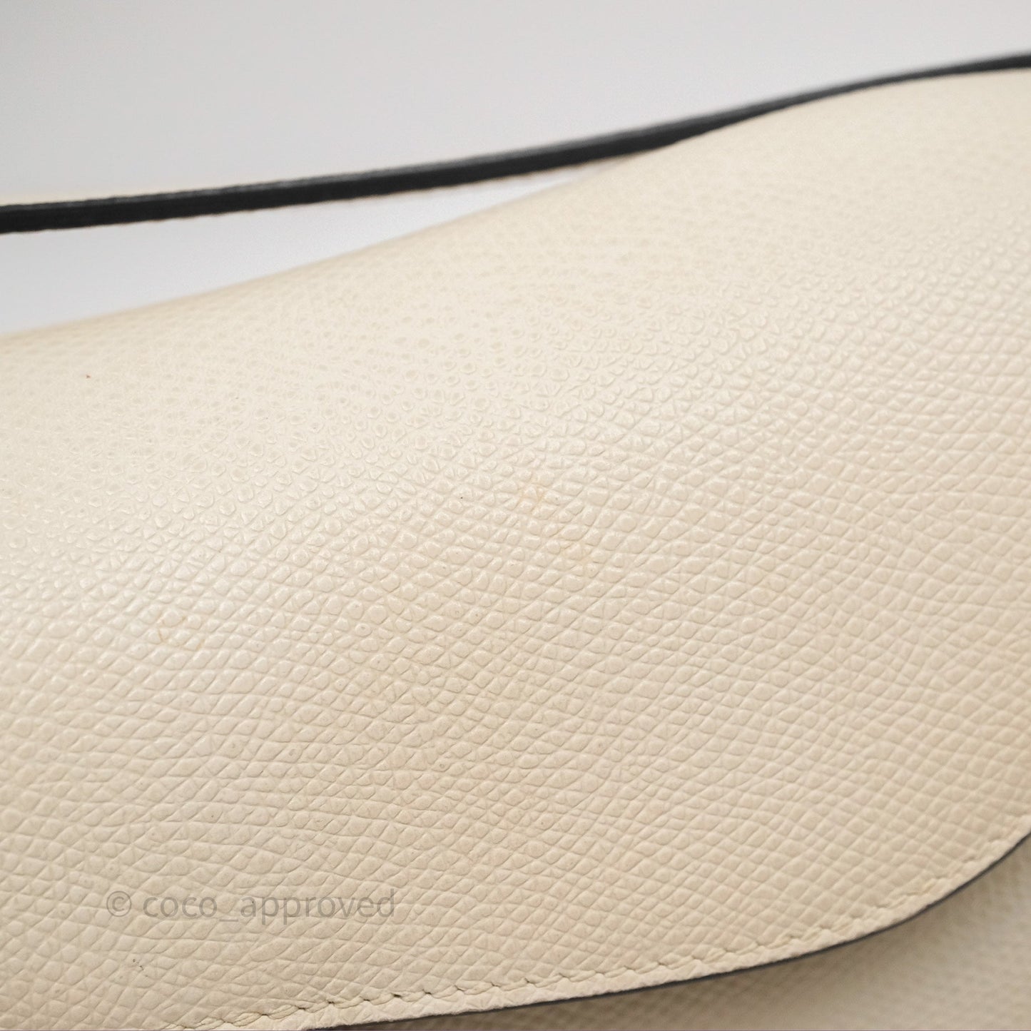 Christian Dior Saddle Bag White Grained Calfskin Gold Hardware