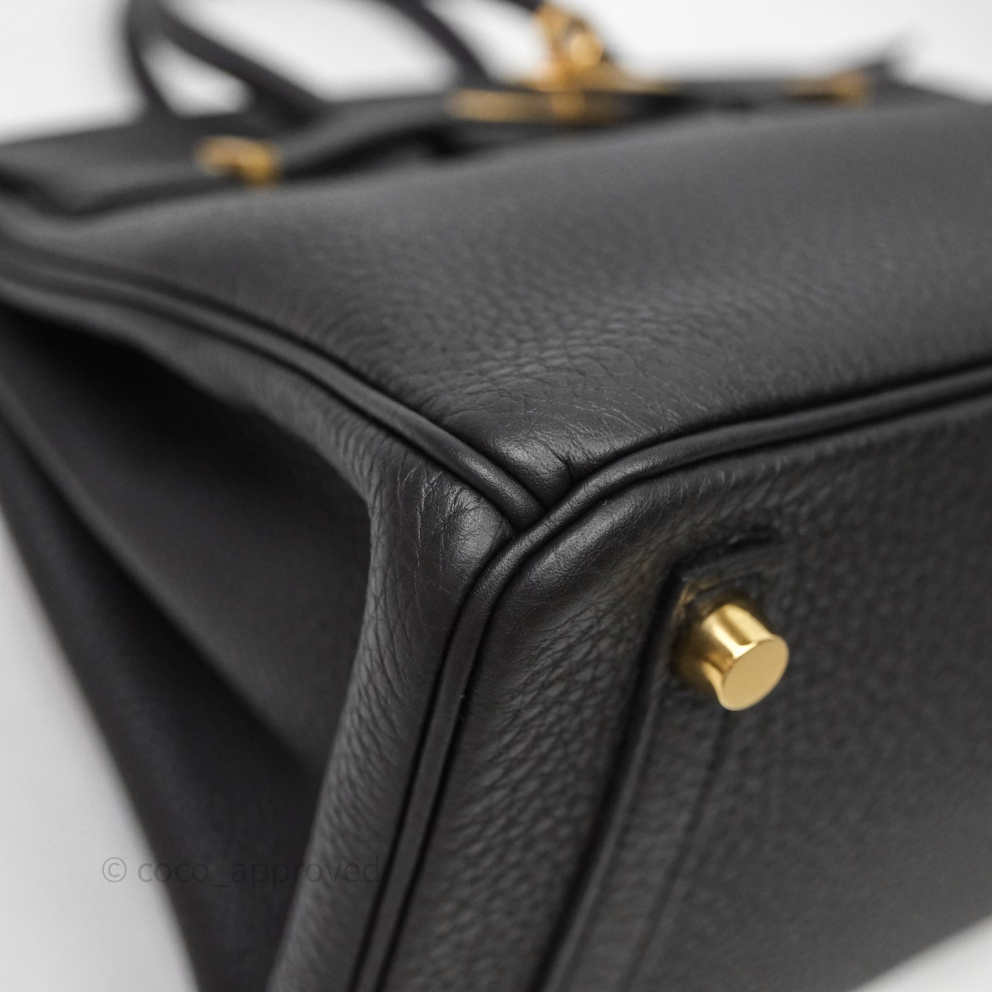 Hermes Birkin 25 Black Togo Gold Hardware