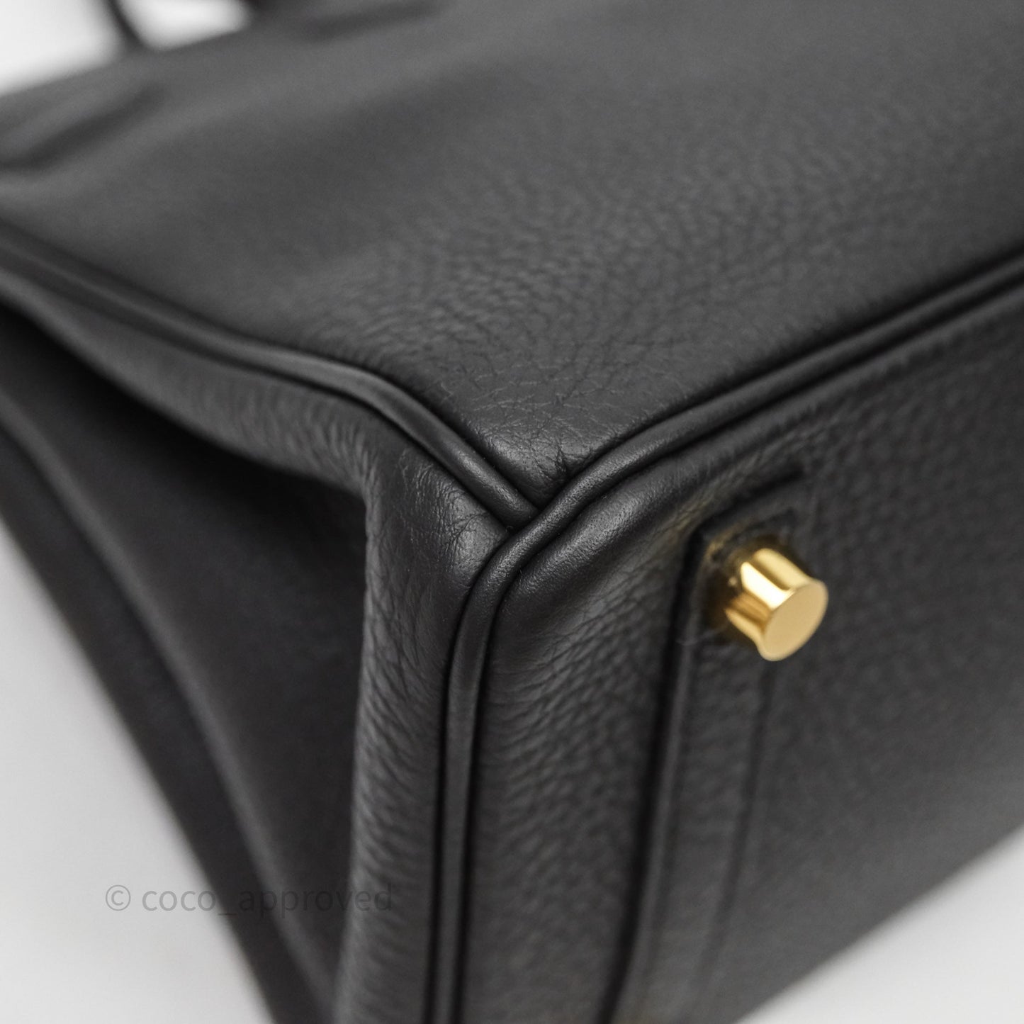 Hermes Birkin 25 Black Togo Gold Hardware