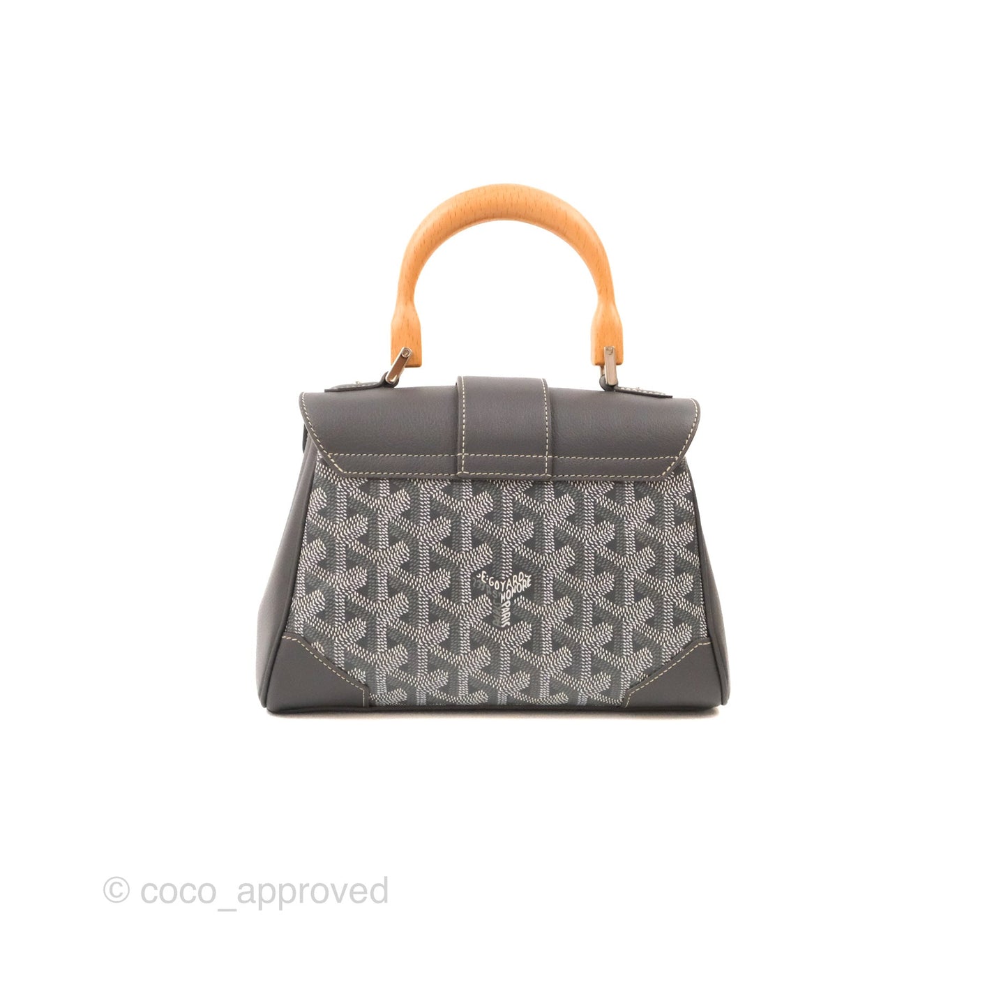 Goyard Saïgon Mini Bag Chevroches Calfskin Grey Silver Hardware