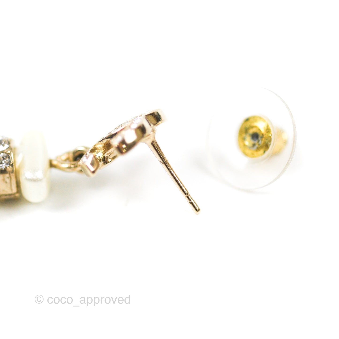 Chanel Crystal CC No5 Perfume Bottle Drop Earrings 22S