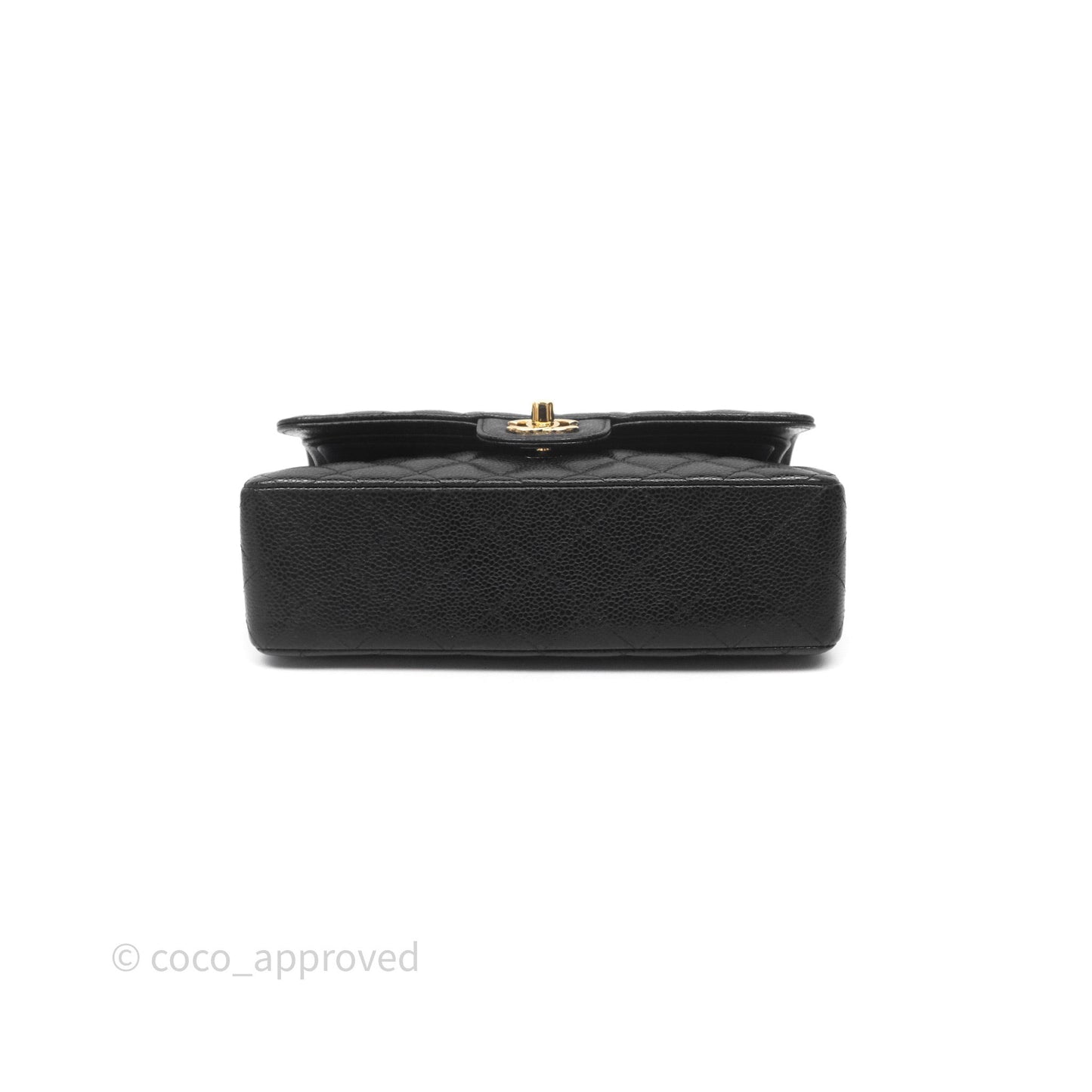Chanel Small Classic Flap Quilted Black Caviar Gold Hardware