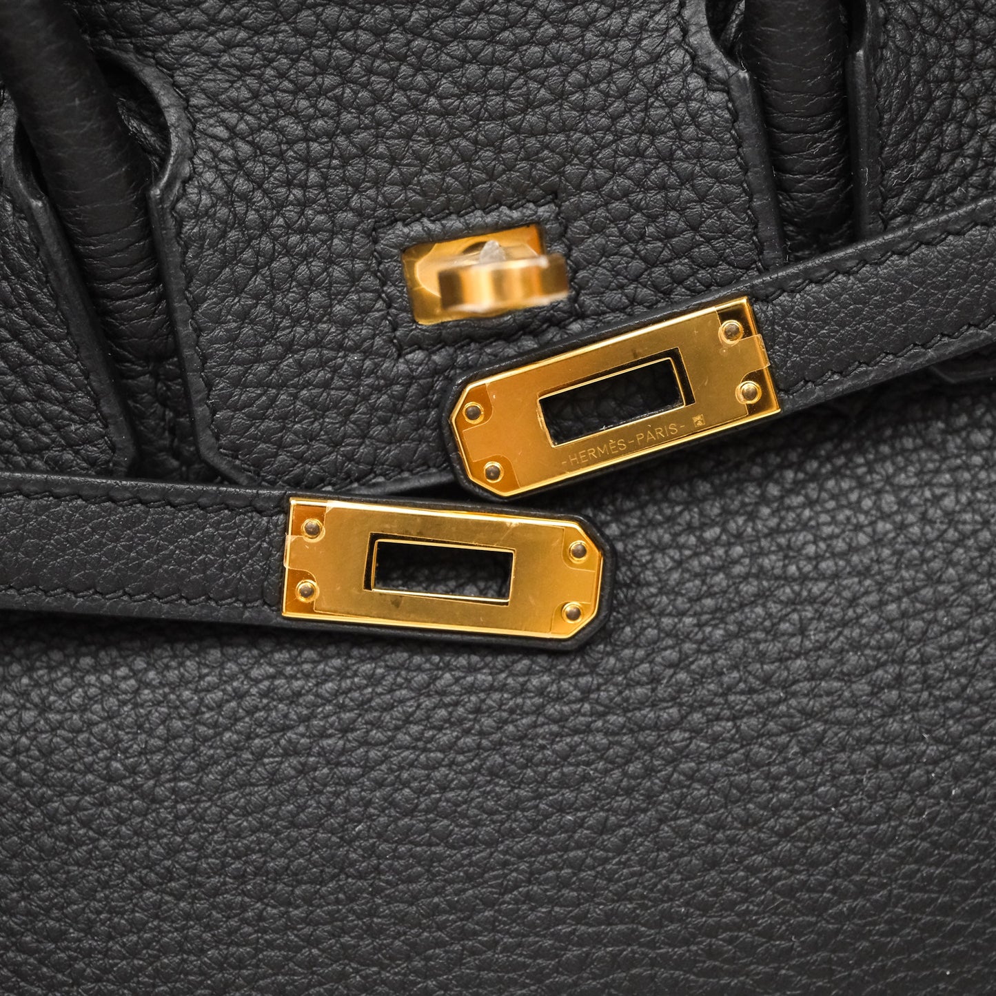 Hermes Birkin 25 Black Togo Gold Hardware