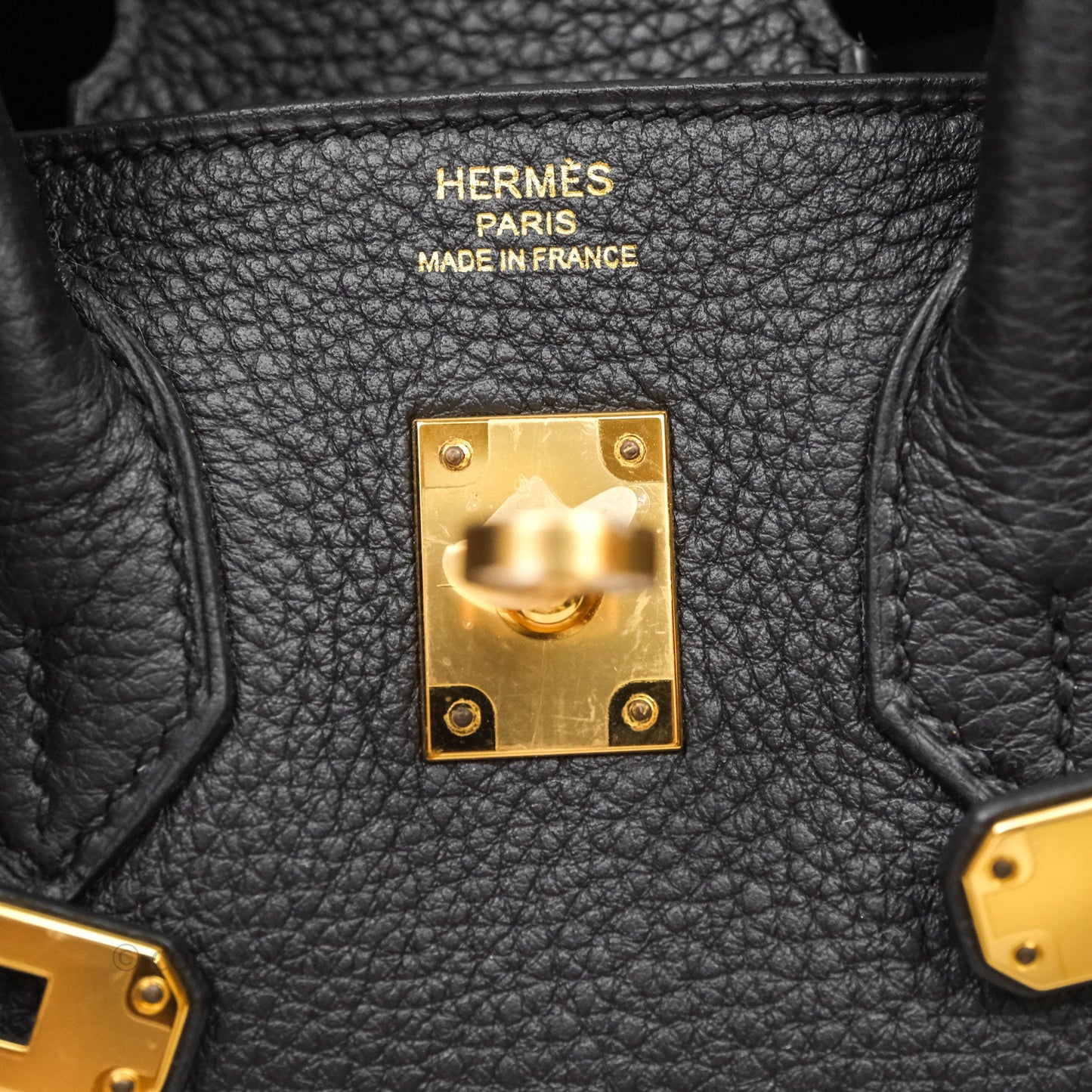 Hermes Birkin 25 Black Togo Gold Hardware