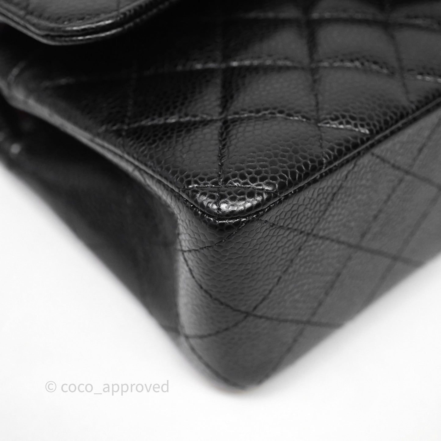 Chanel Small Classic Flap Quilted Black Caviar Gold Hardware