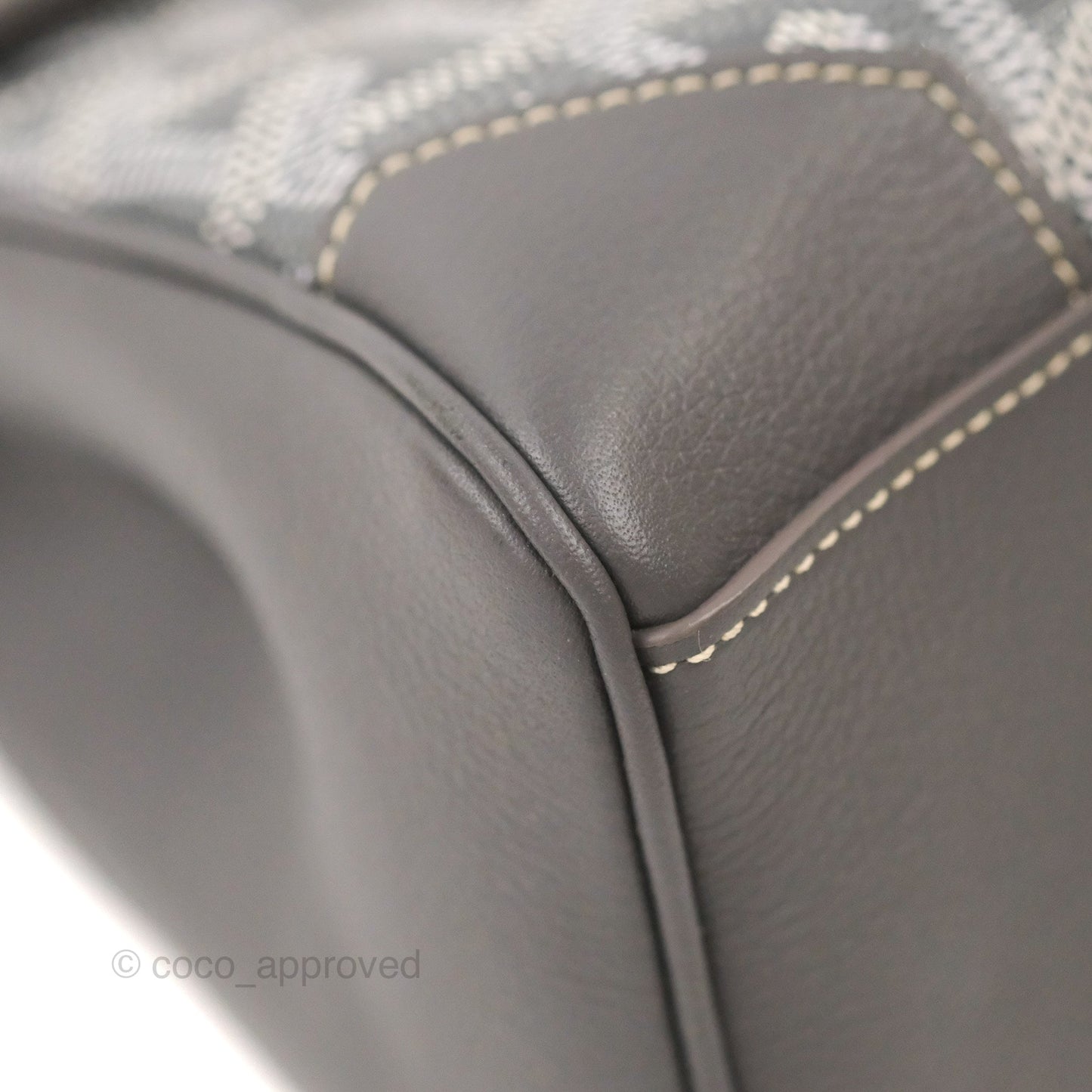 Goyard Saïgon Mini Bag Chevroches Calfskin Grey Silver Hardware