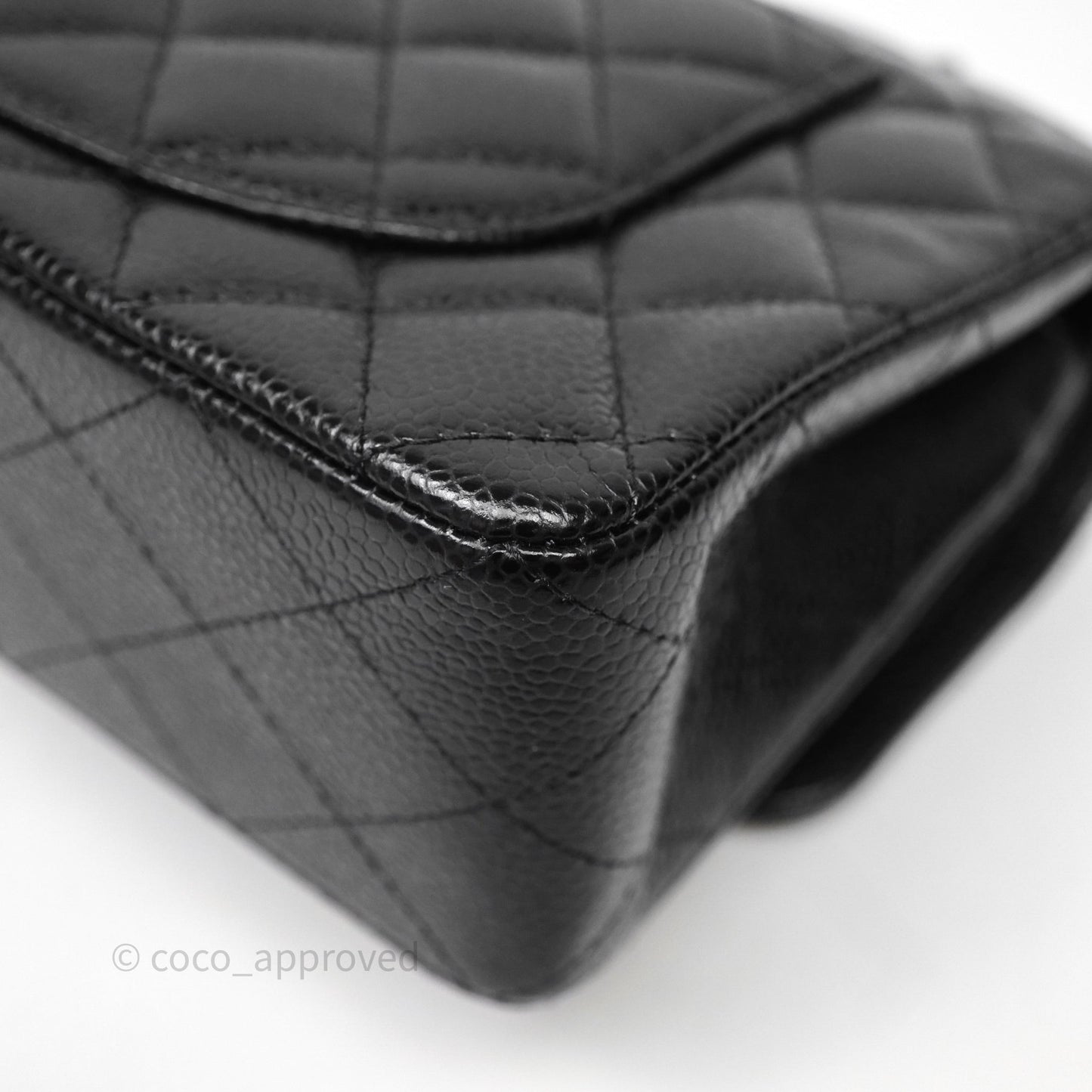 Chanel Small Classic Flap Quilted Black Caviar Gold Hardware