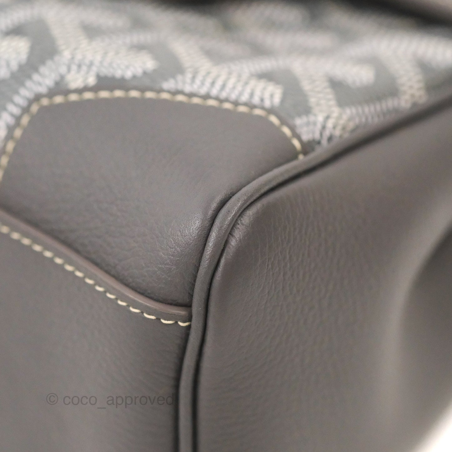 Goyard Saïgon Mini Bag Chevroches Calfskin Grey Silver Hardware