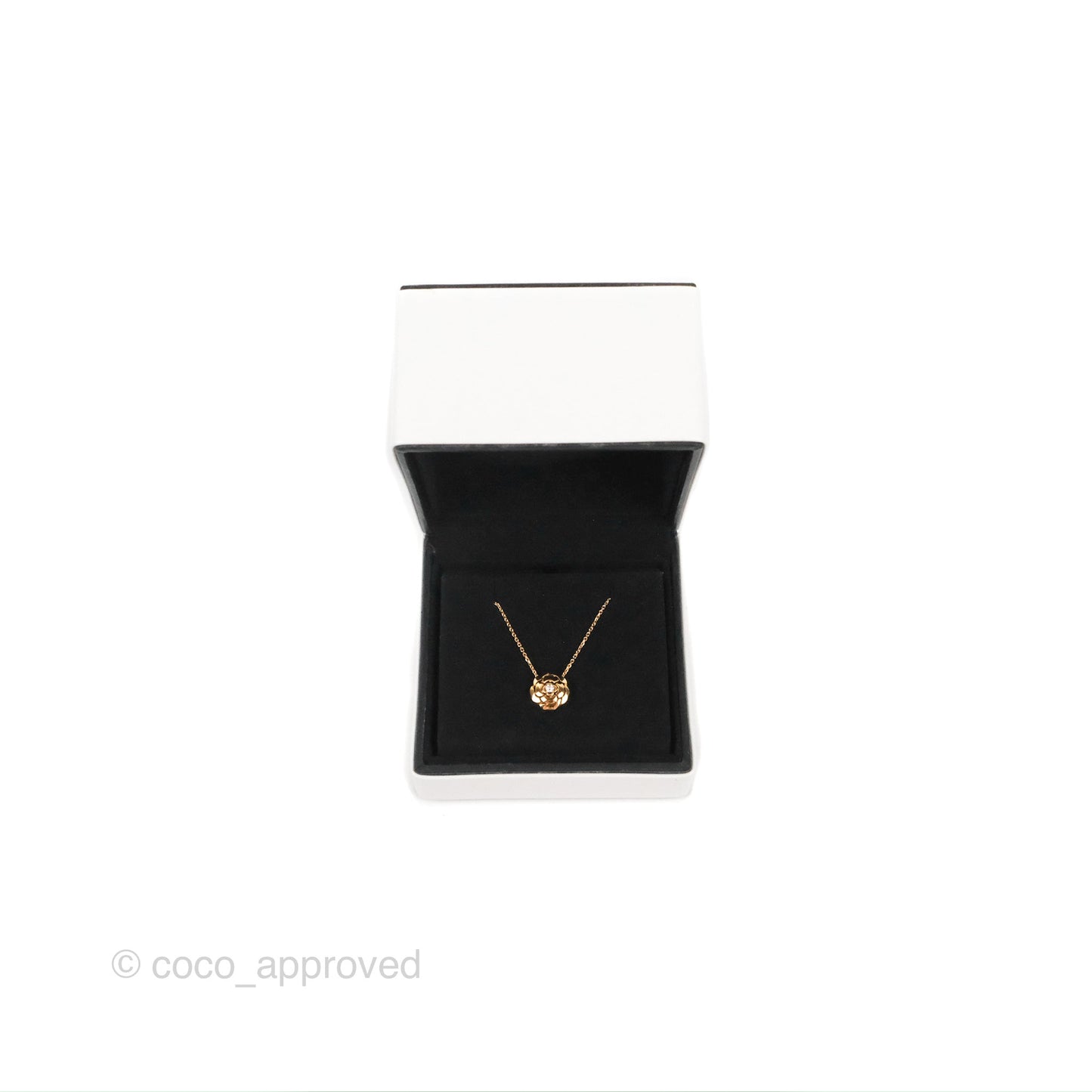 Chanel Extrait De Camelia Necklace Pink Gold