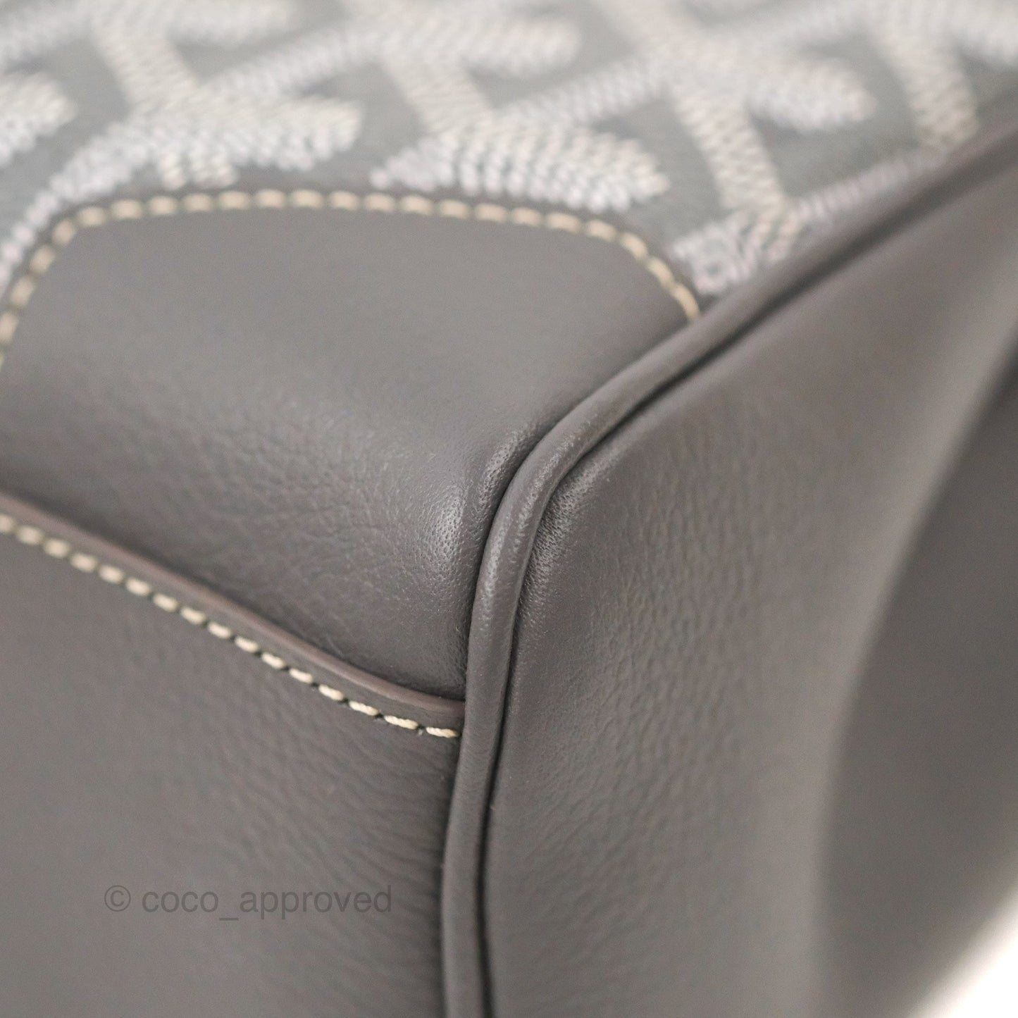 Goyard Saïgon Mini Bag Chevroches Calfskin Grey Silver Hardware