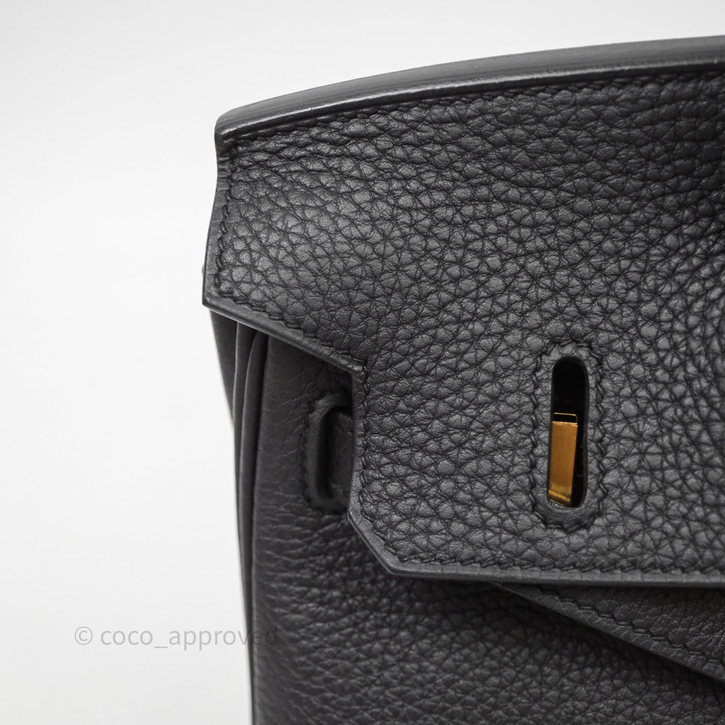 Hermes Birkin 25 Black Togo Gold Hardware