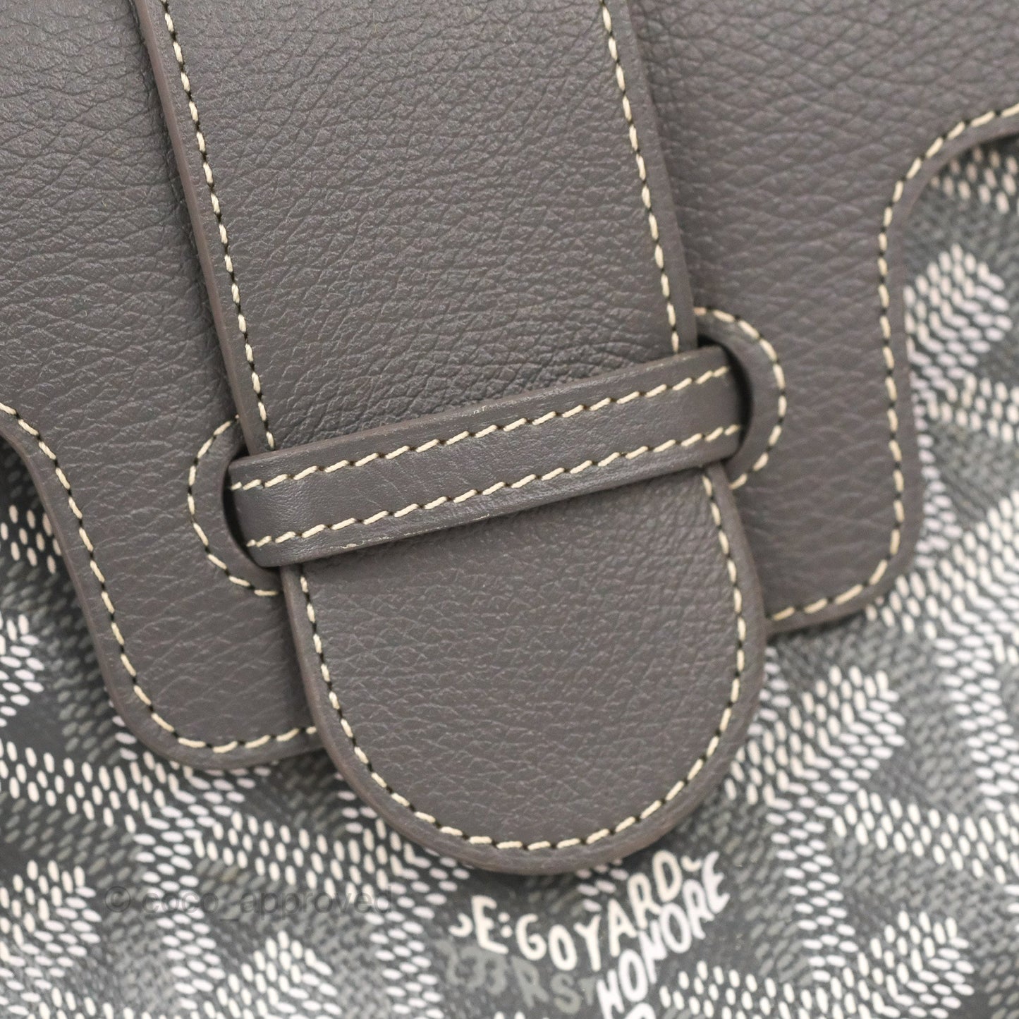 Goyard Saïgon Mini Bag Chevroches Calfskin Grey Silver Hardware