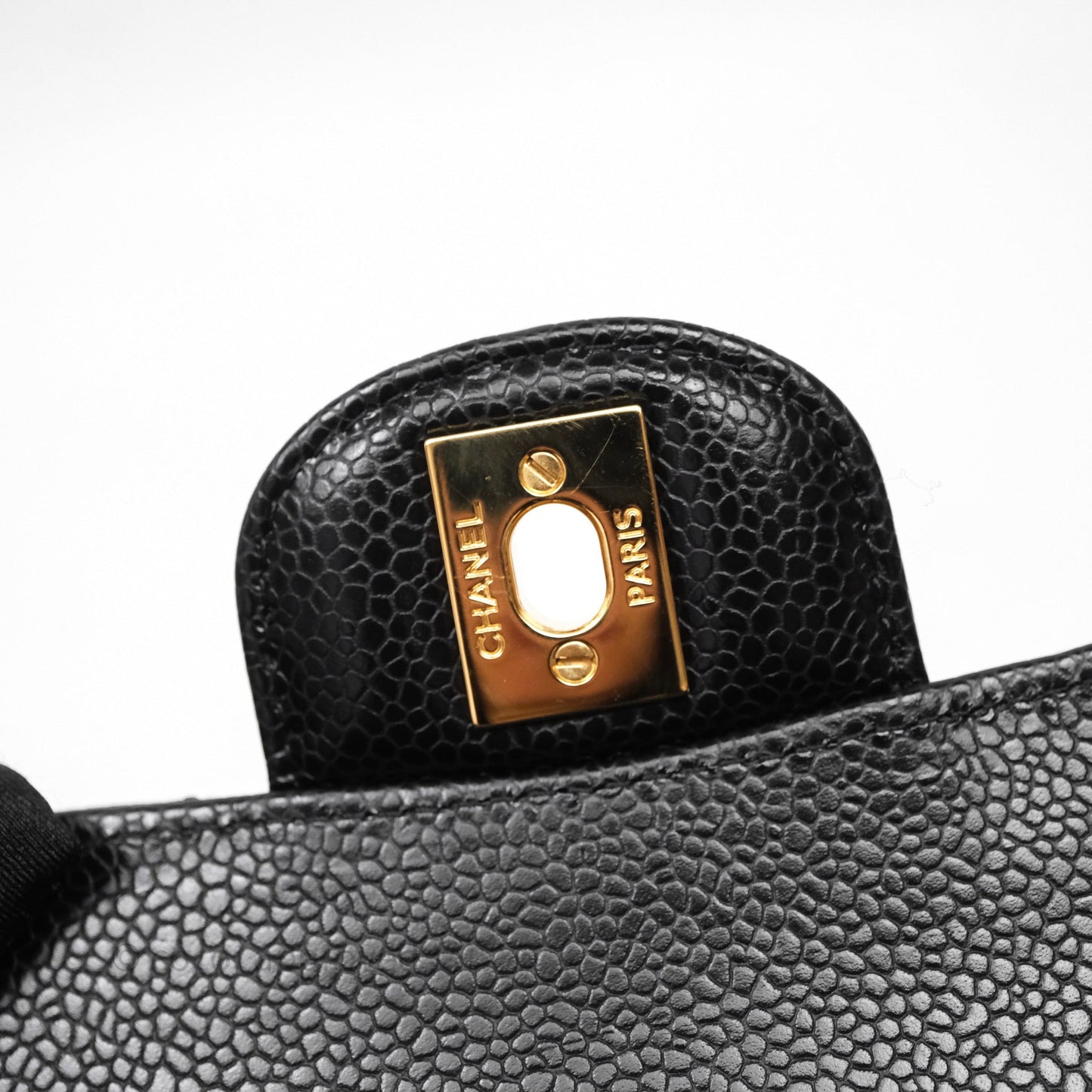 Chanel Small Classic Flap Quilted Black Caviar Gold Hardware