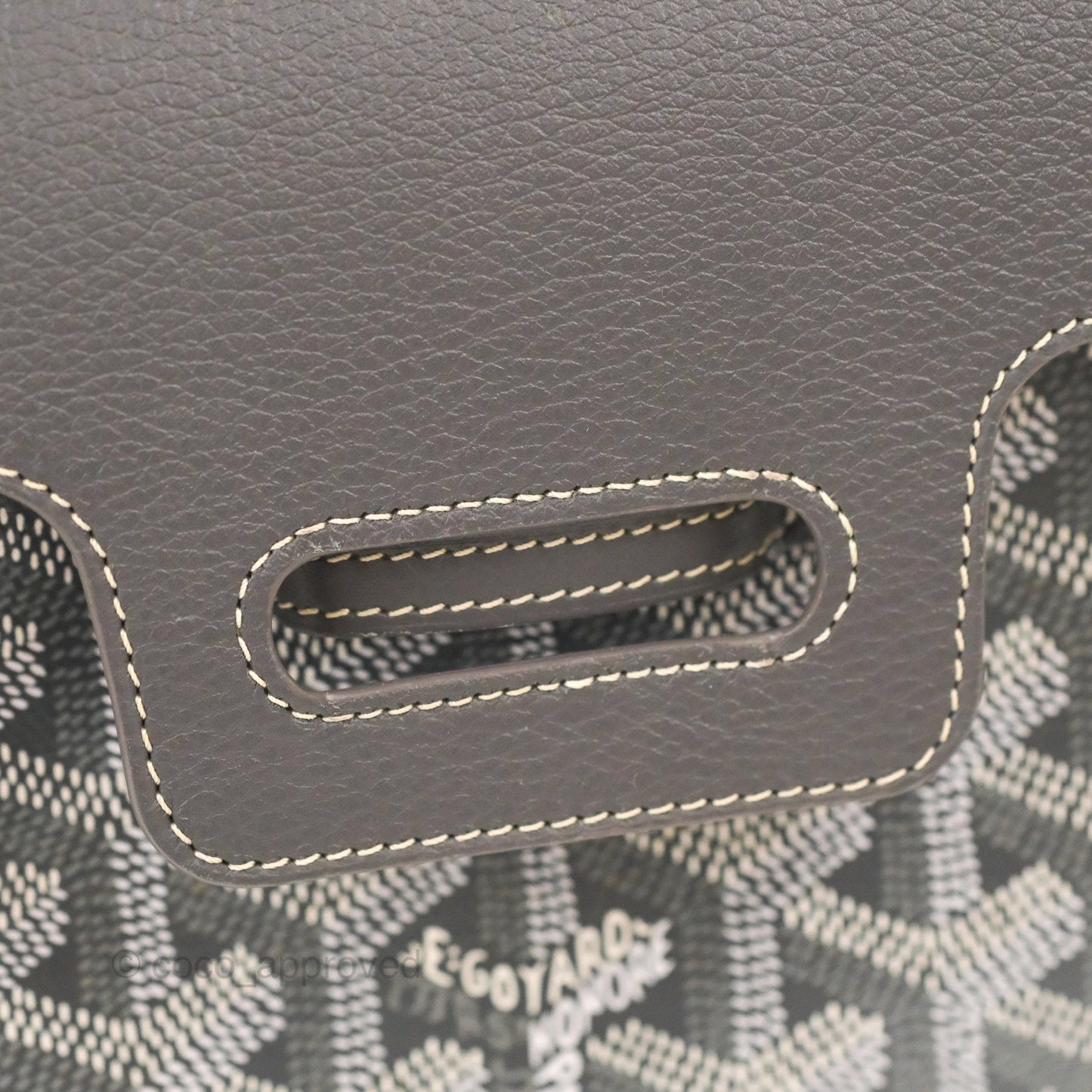 Goyard Saïgon Mini Bag Chevroches Calfskin Grey Silver Hardware