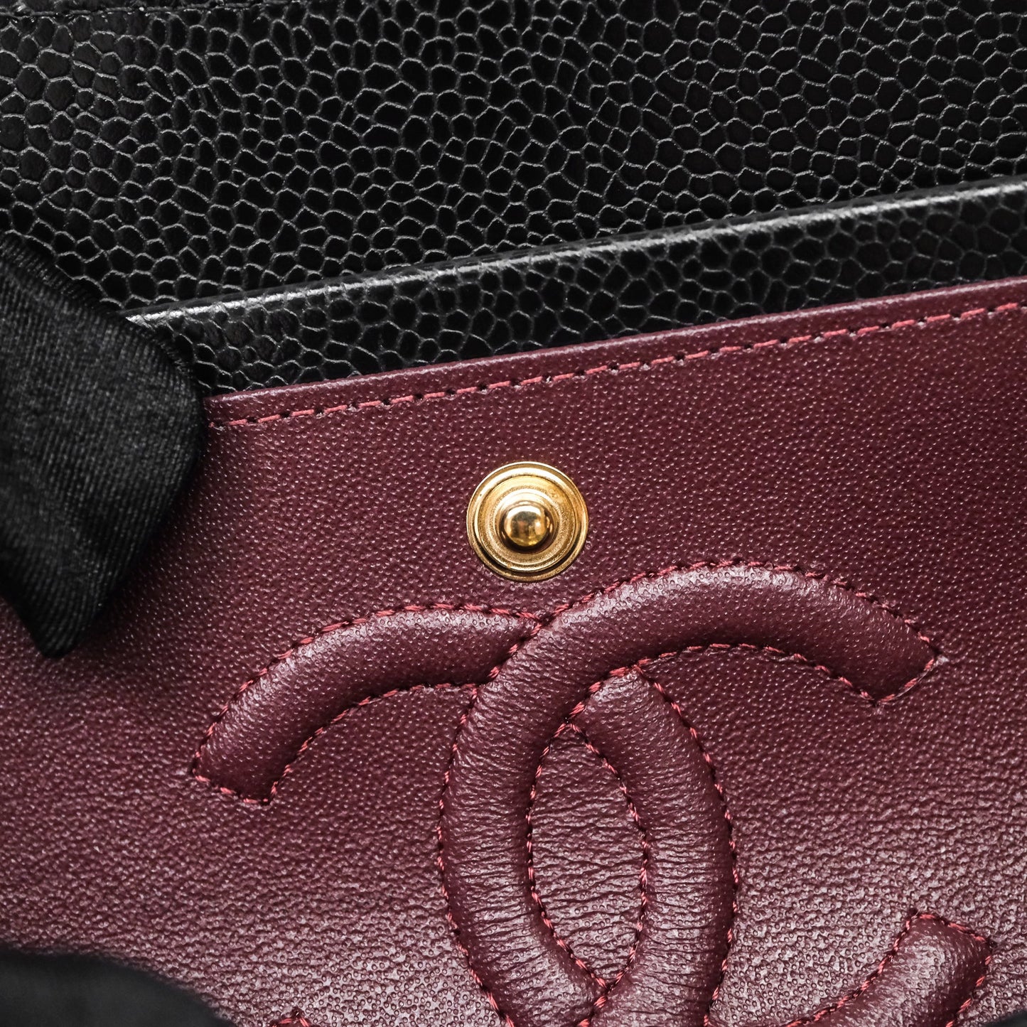 Chanel Small Classic Flap Quilted Black Caviar Gold Hardware