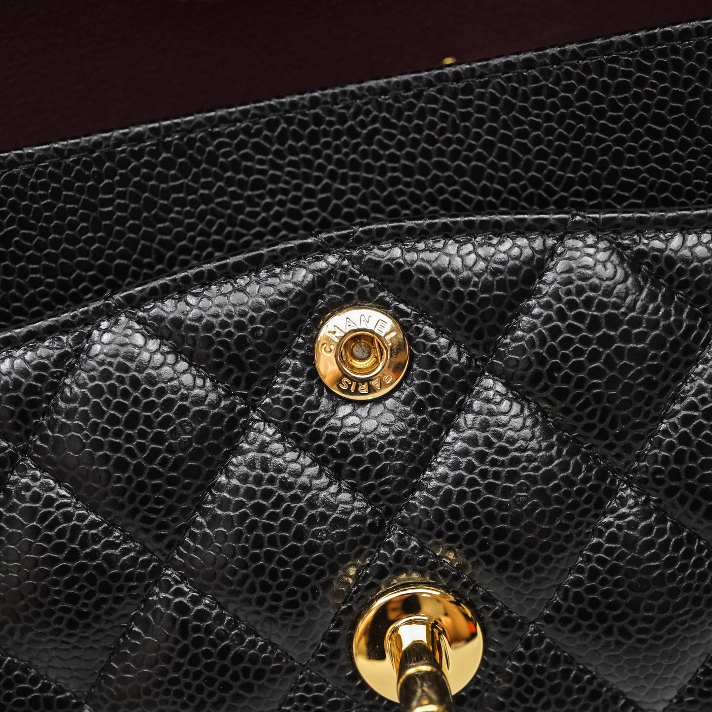 Chanel Small Classic Flap Quilted Black Caviar Gold Hardware