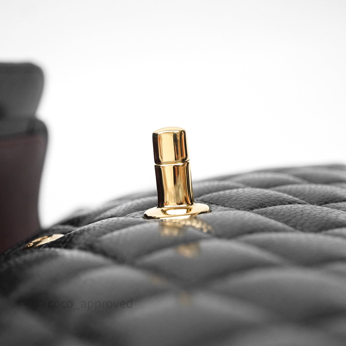 Chanel Small Classic Flap Quilted Black Caviar Gold Hardware