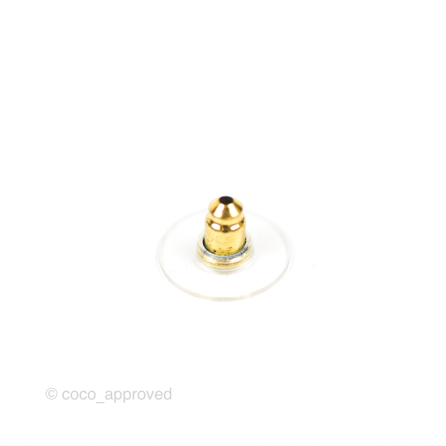 Chanel CC Pearl Earrings Gold Tone 21P