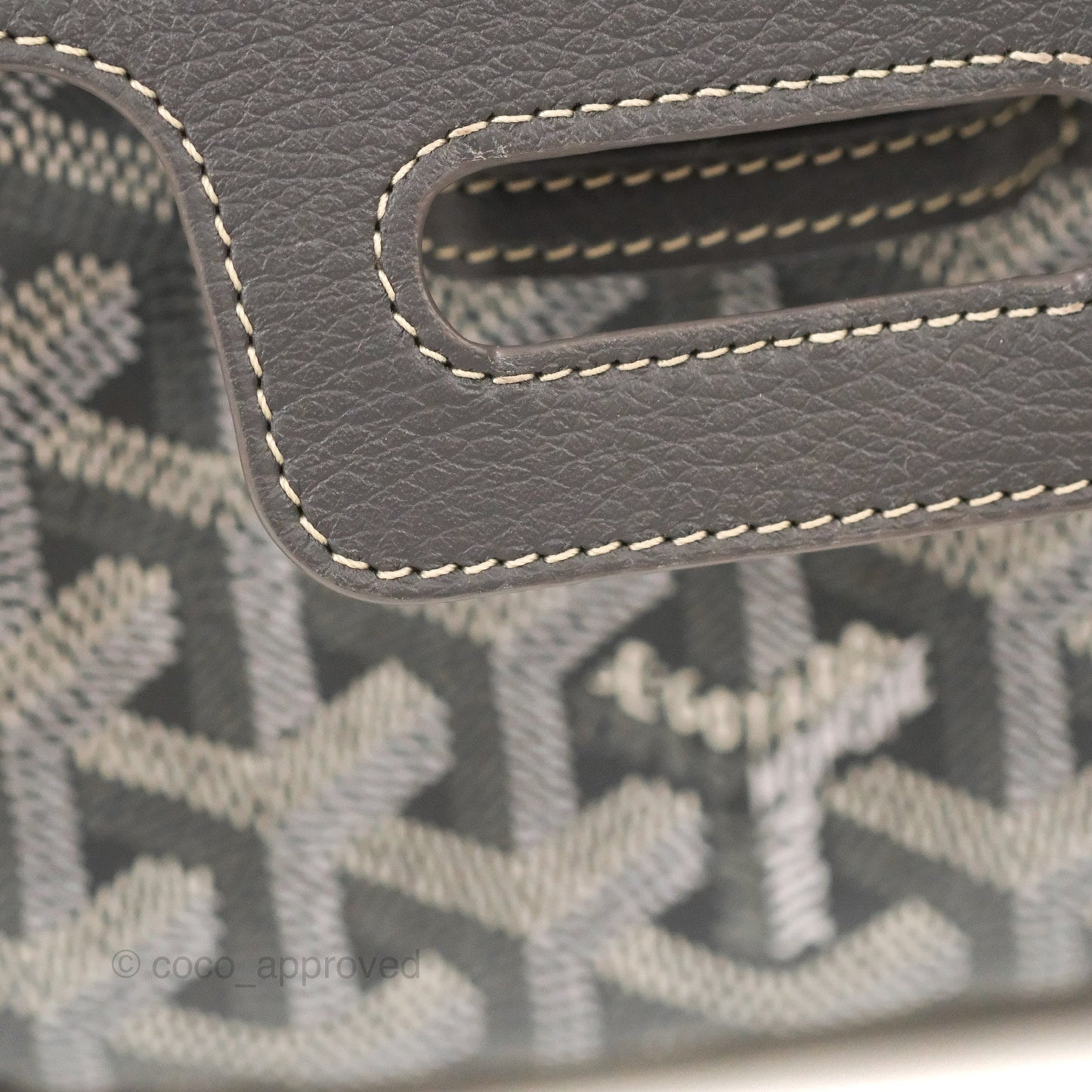 Goyard Saïgon Mini Bag Chevroches Calfskin Grey Silver Hardware