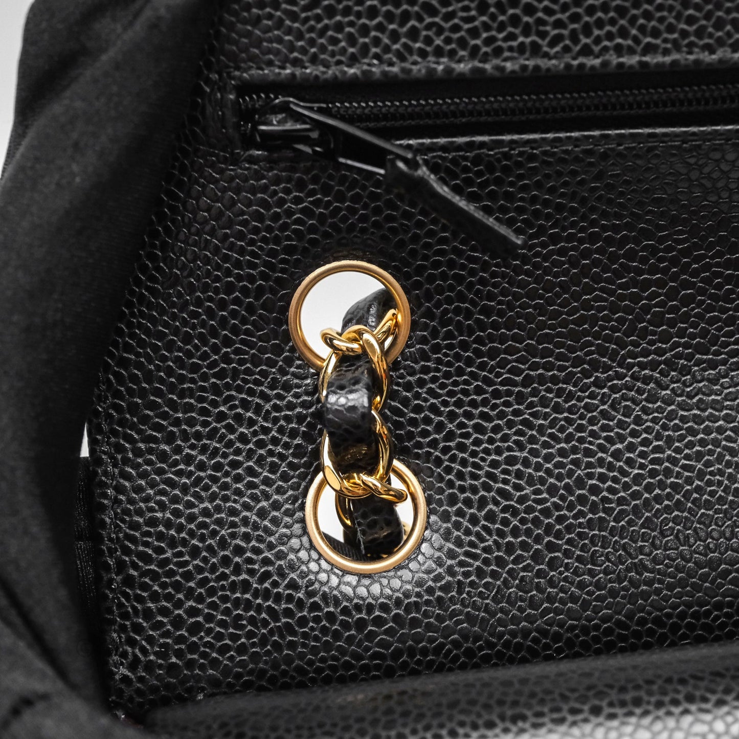 Chanel Small Classic Flap Quilted Black Caviar Gold Hardware