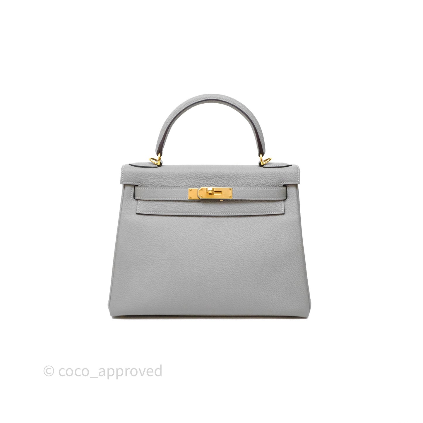 Hermès Kelly 28 Gris Mouette 4Z Togo Gold Hardware