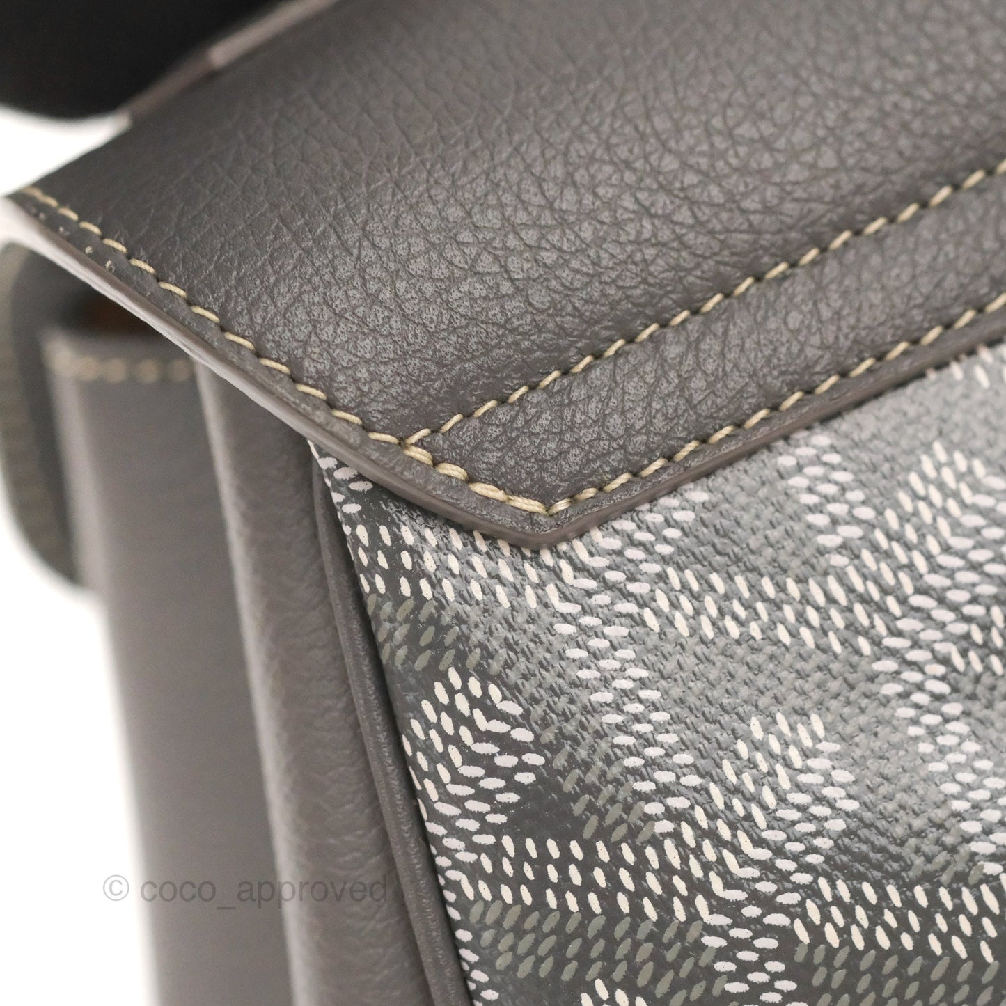 Goyard Saïgon Mini Bag Chevroches Calfskin Grey Silver Hardware