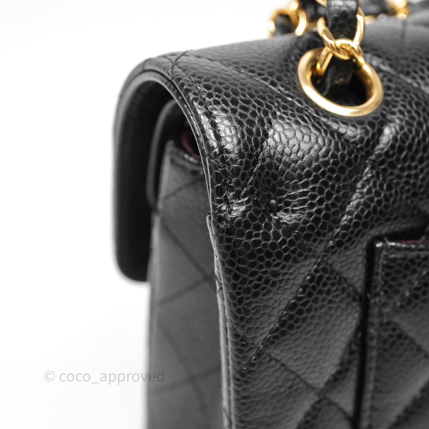 Chanel Small Classic Flap Quilted Black Caviar Gold Hardware