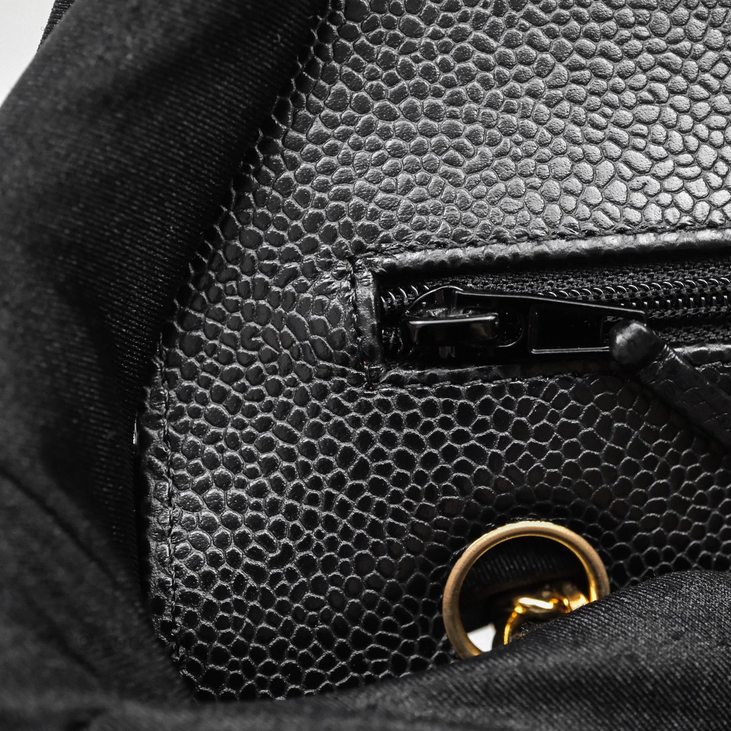 Chanel Small Classic Flap Quilted Black Caviar Gold Hardware