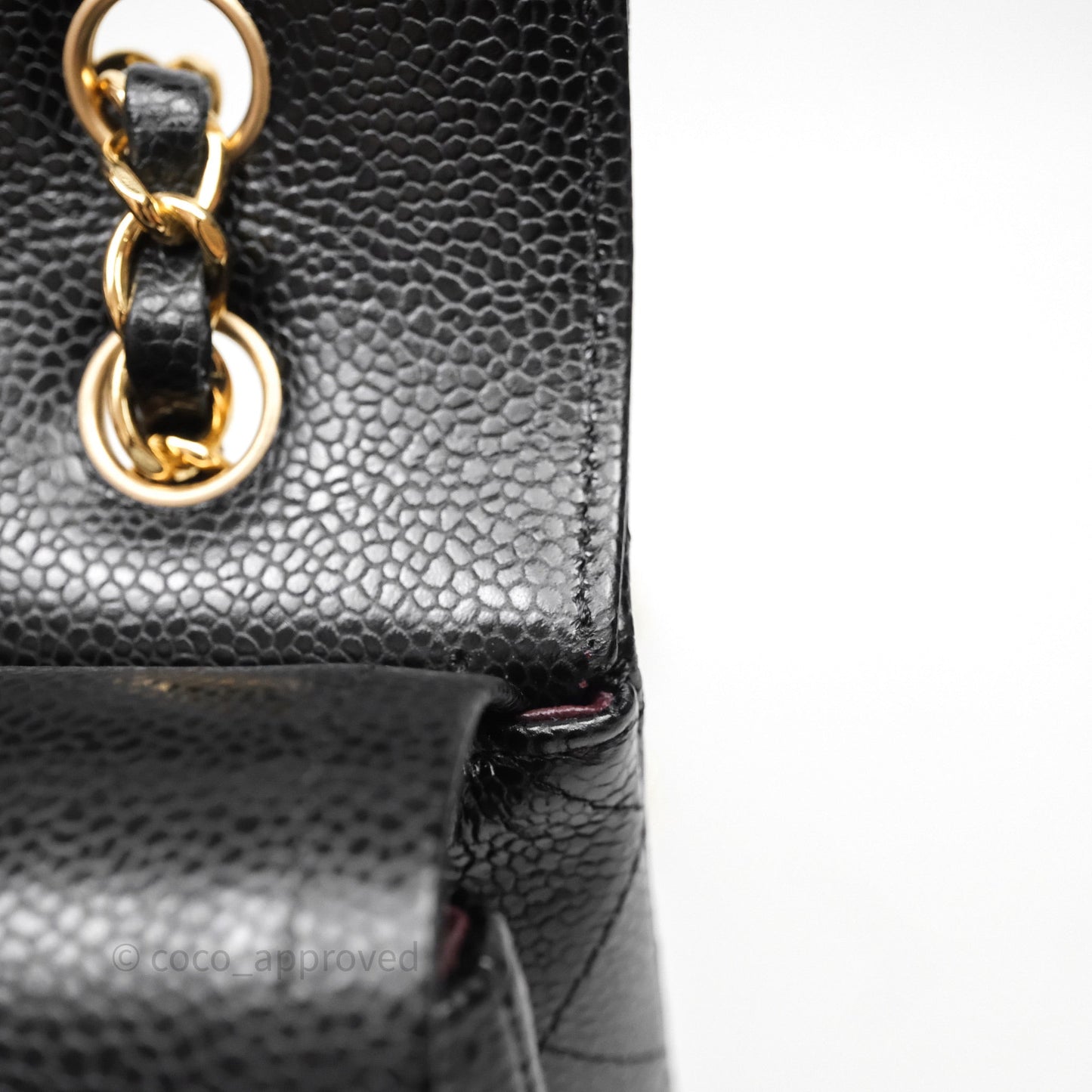 Chanel Small Classic Flap Quilted Black Caviar Gold Hardware
