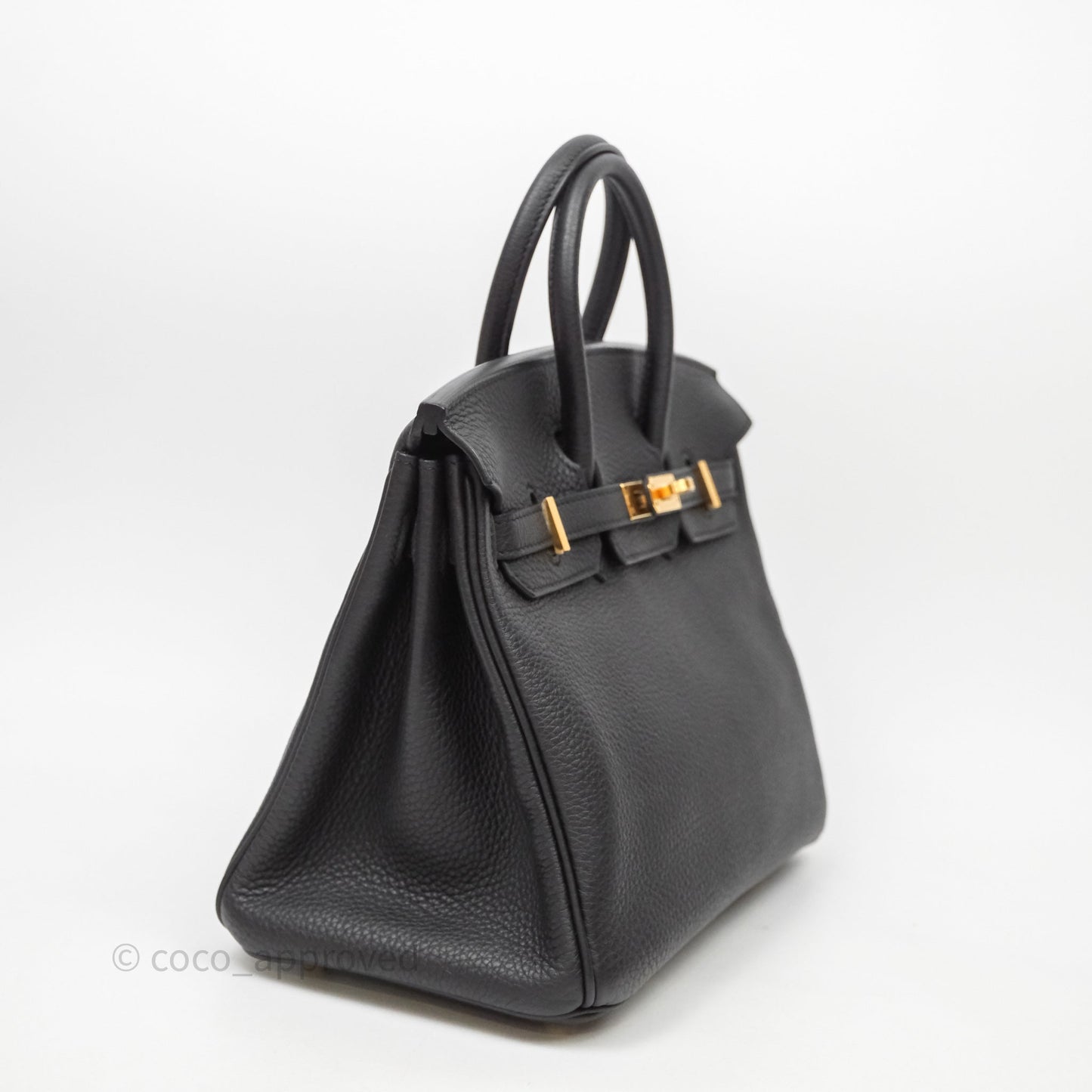 Hermes Birkin 25 Black Togo Gold Hardware