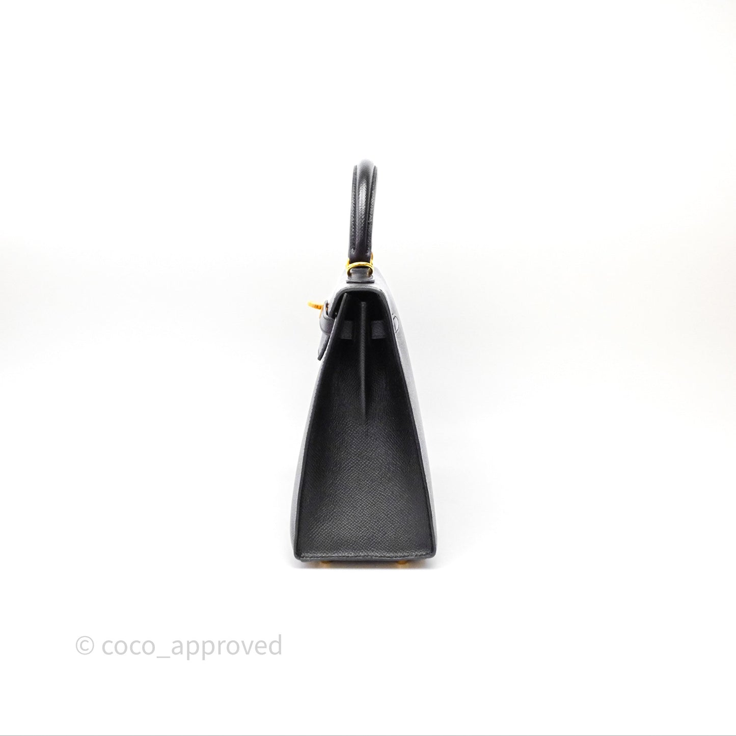 Hermès Kelly 25 Sellier Noir Black 89 Epsom Gold Hardware