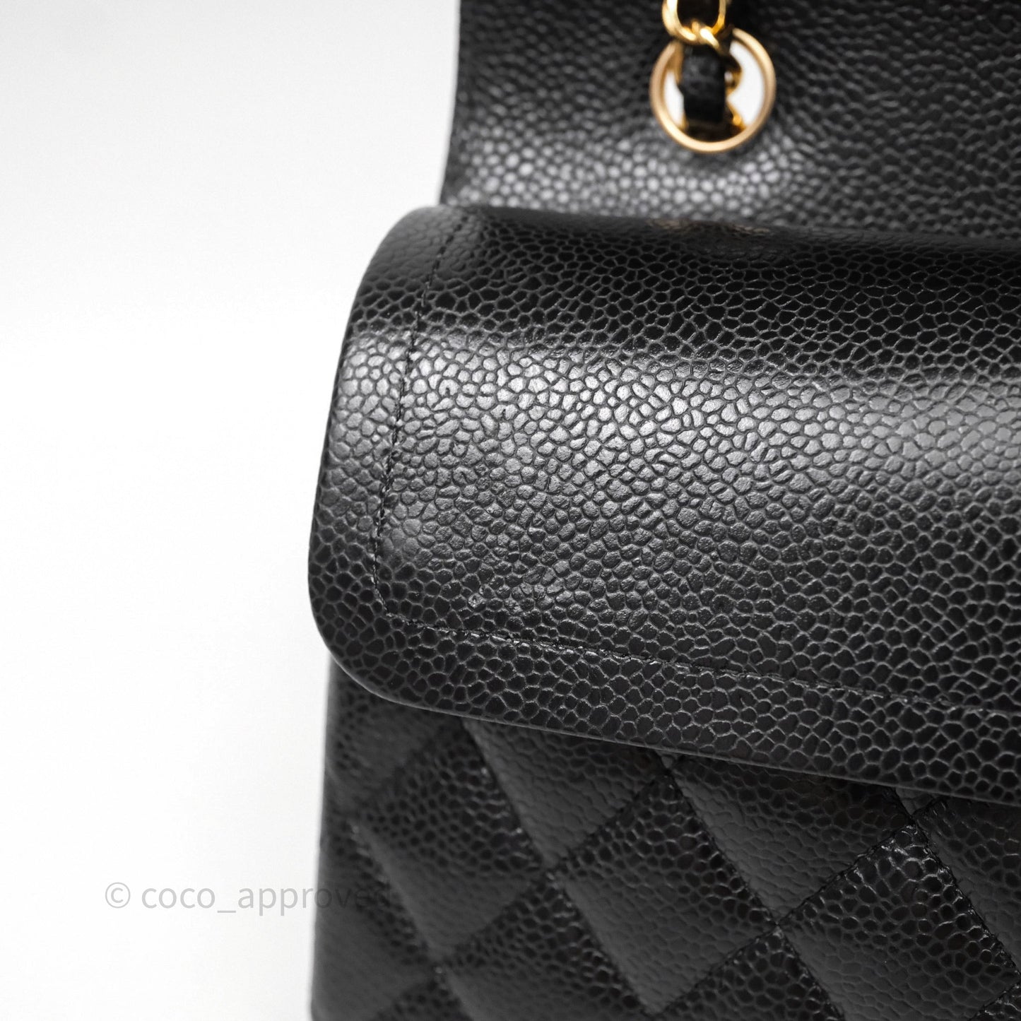 Chanel Small Classic Flap Quilted Black Caviar Gold Hardware