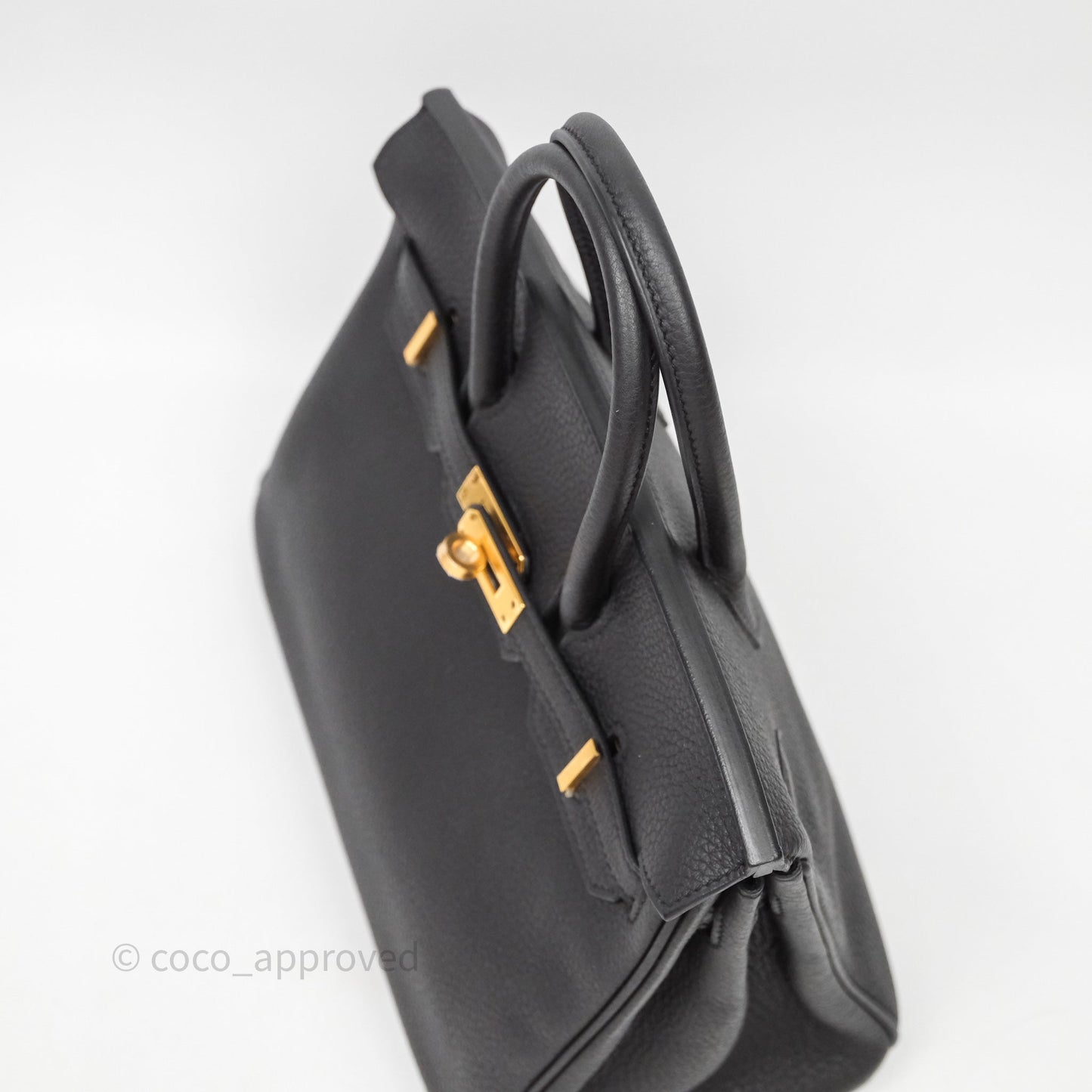 Hermes Birkin 25 Black Togo Gold Hardware