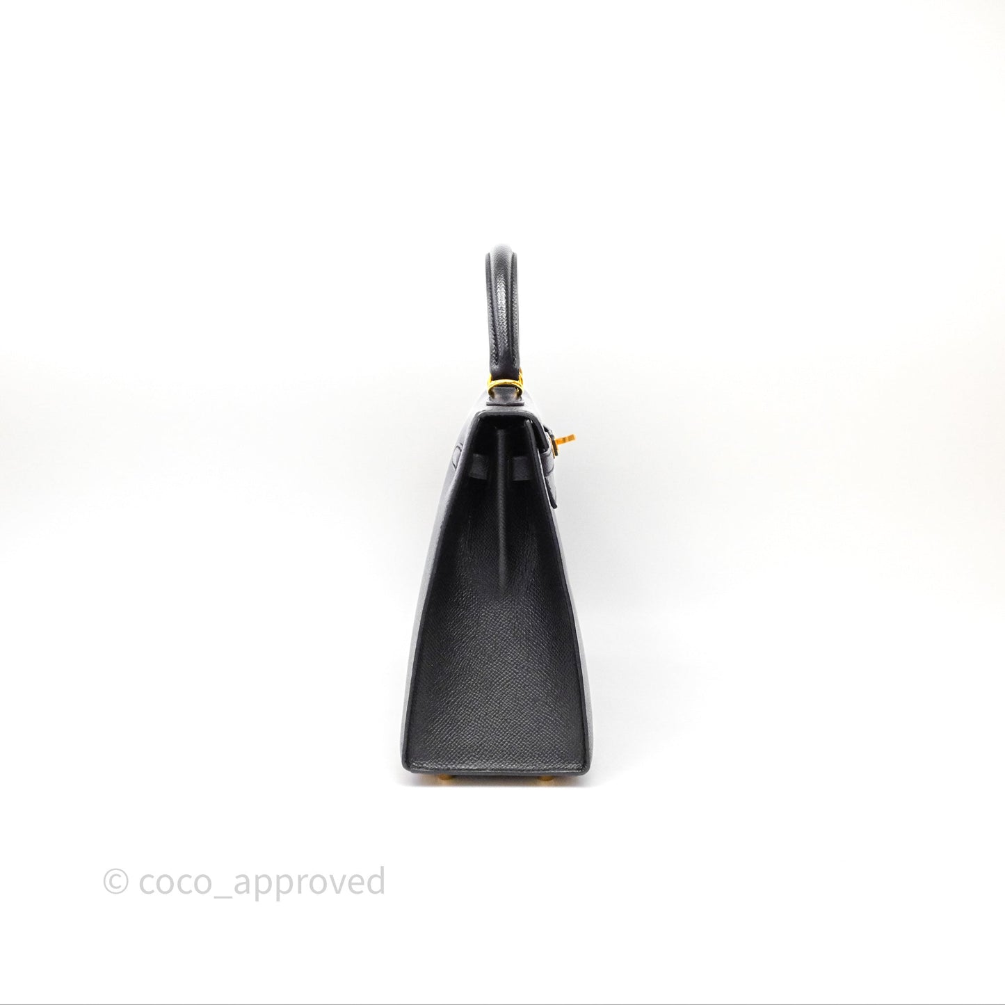 Hermès Kelly 25 Sellier Noir Black 89 Epsom Gold Hardware