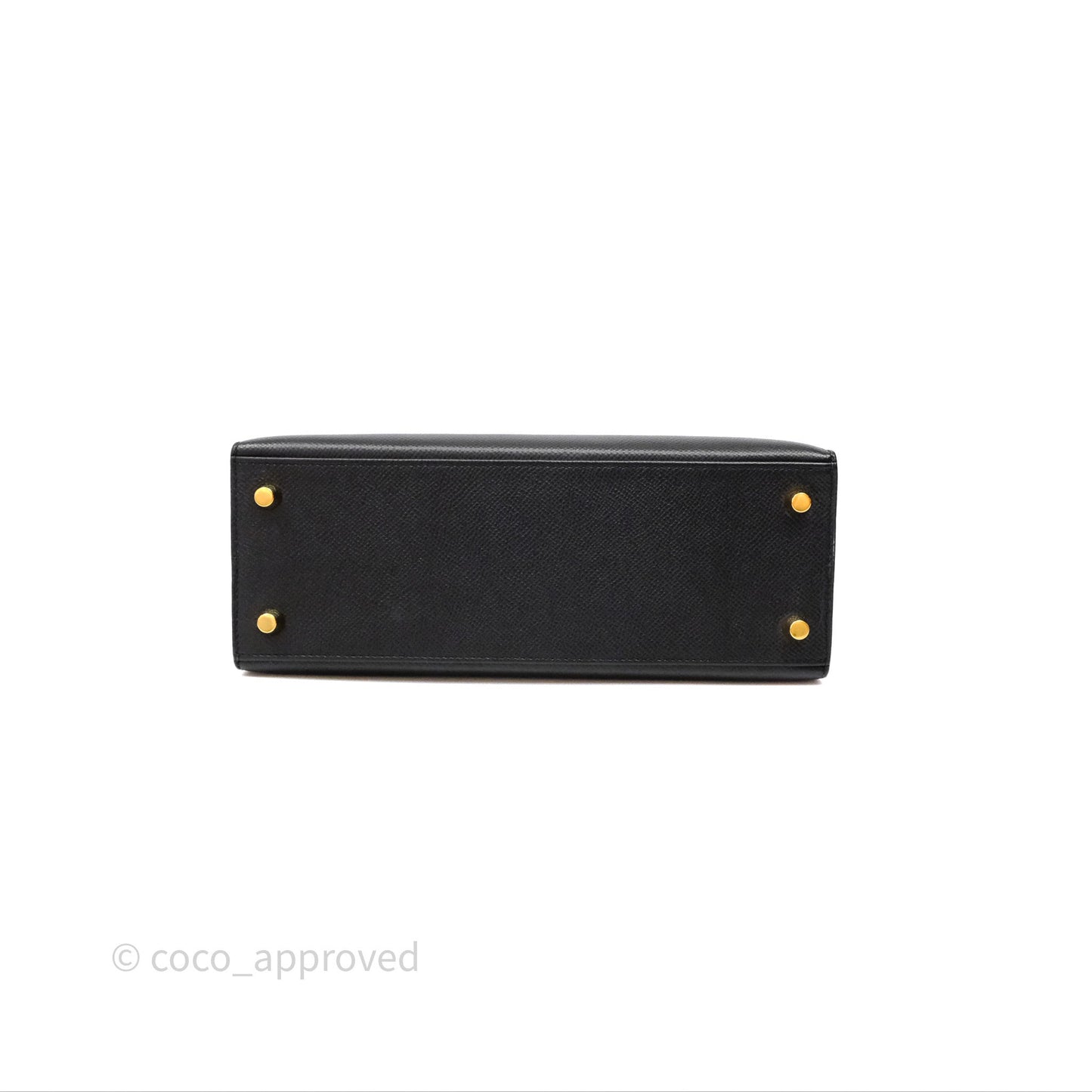 Hermès Kelly 25 Sellier Noir Black 89 Epsom Gold Hardware