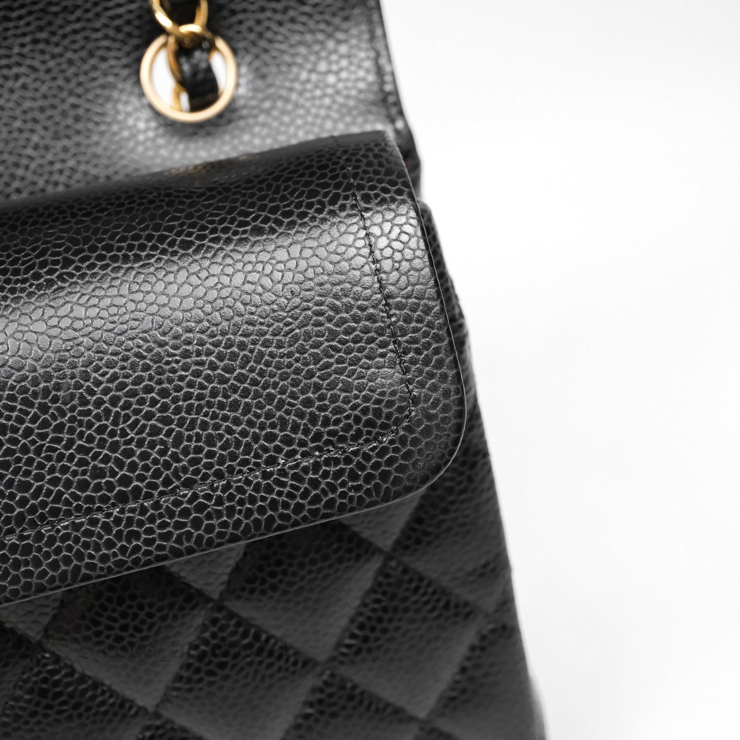 Chanel Small Classic Flap Quilted Black Caviar Gold Hardware