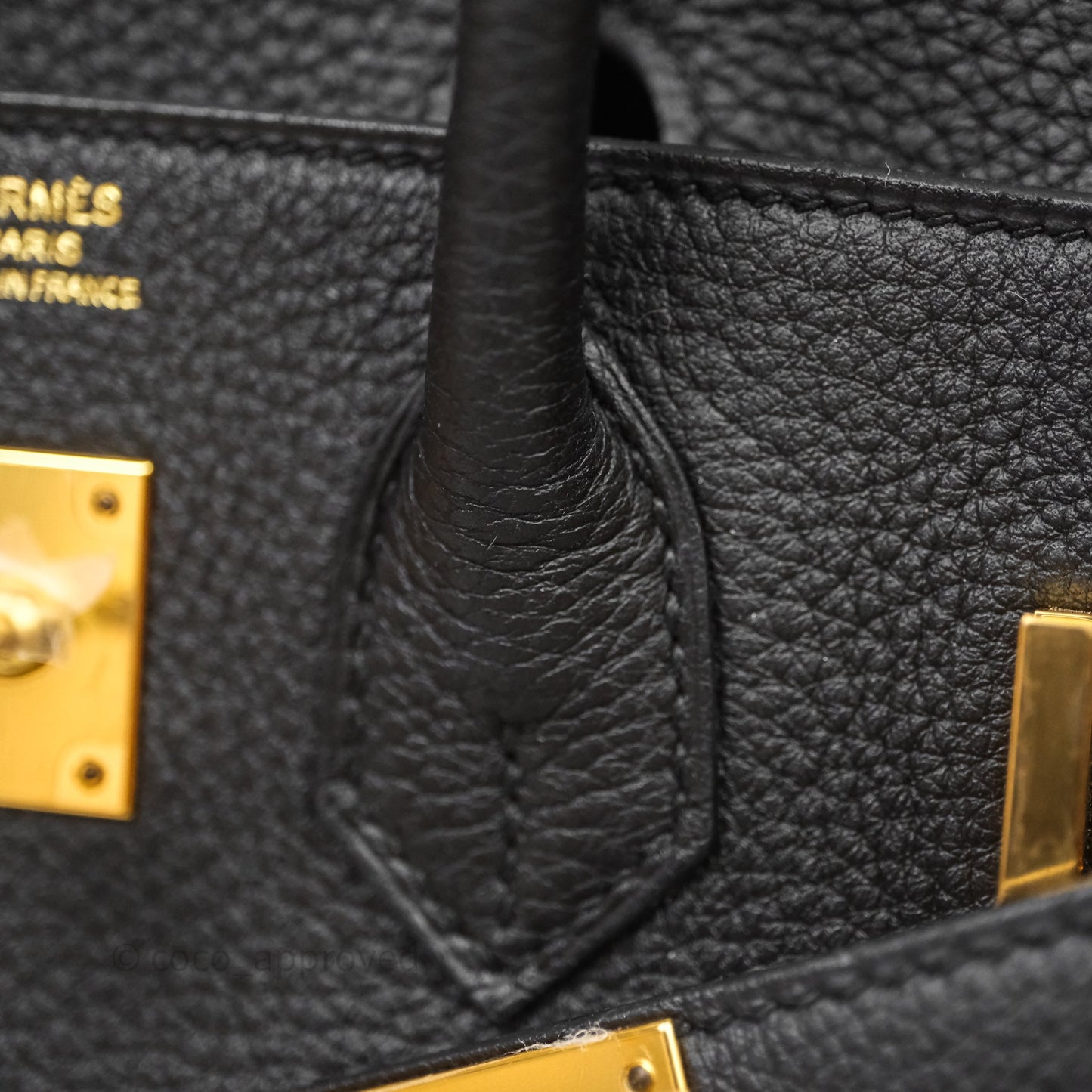 Hermes Birkin 25 Black Togo Gold Hardware