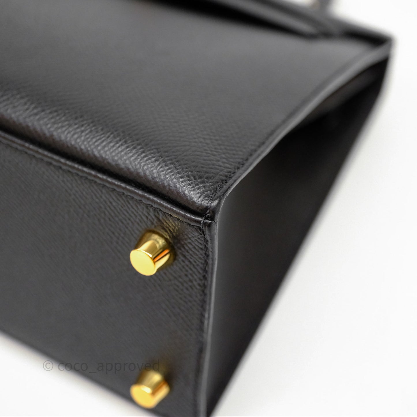 Hermès Kelly 25 Sellier Noir Black 89 Epsom Gold Hardware