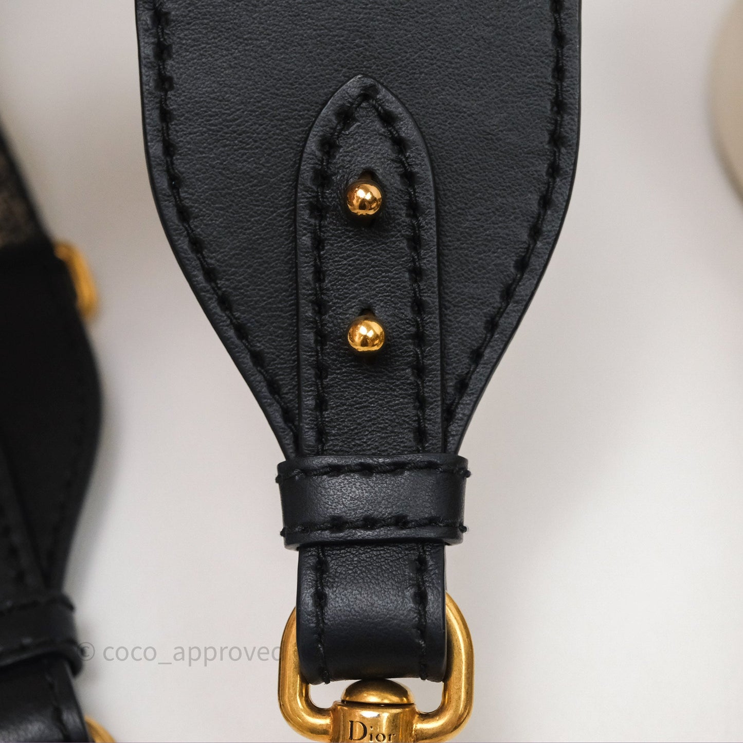 Christian Dior Saddle Bag White Grained Calfskin Gold Hardware