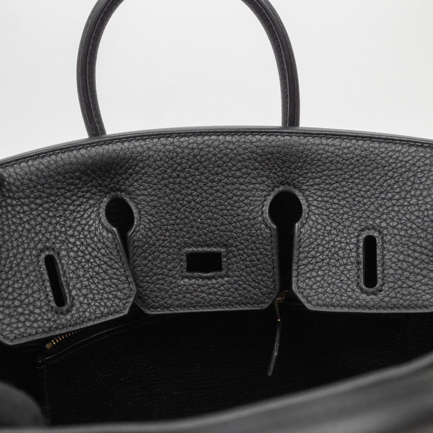 Hermes Birkin 25 Black Togo Gold Hardware