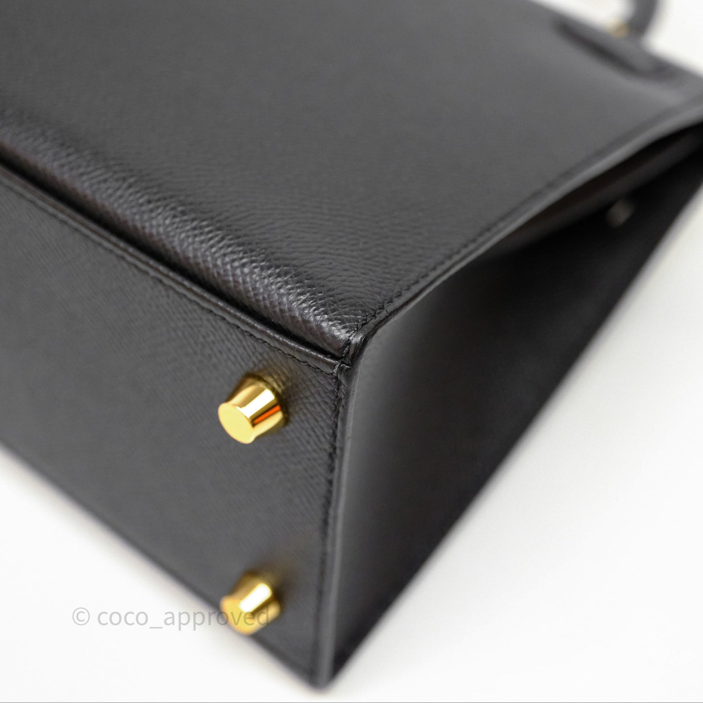 Hermès Kelly 25 Sellier Noir Black 89 Epsom Gold Hardware