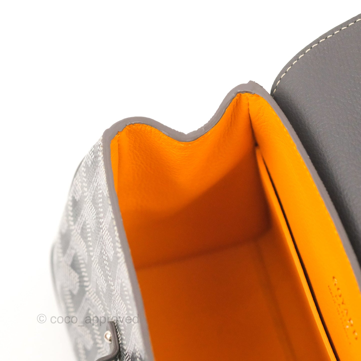 Goyard Saïgon Mini Bag Chevroches Calfskin Grey Silver Hardware